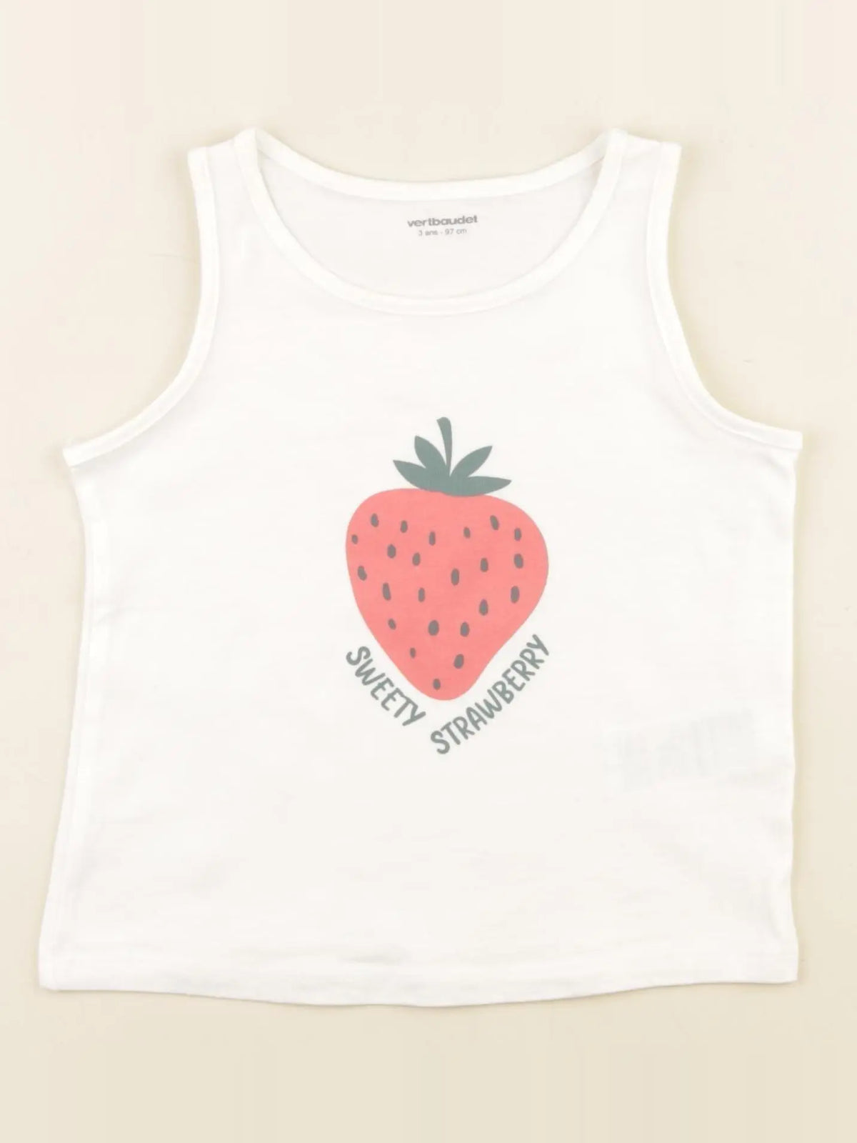 Vertbaudet - débardeur blanc - 3 ans
