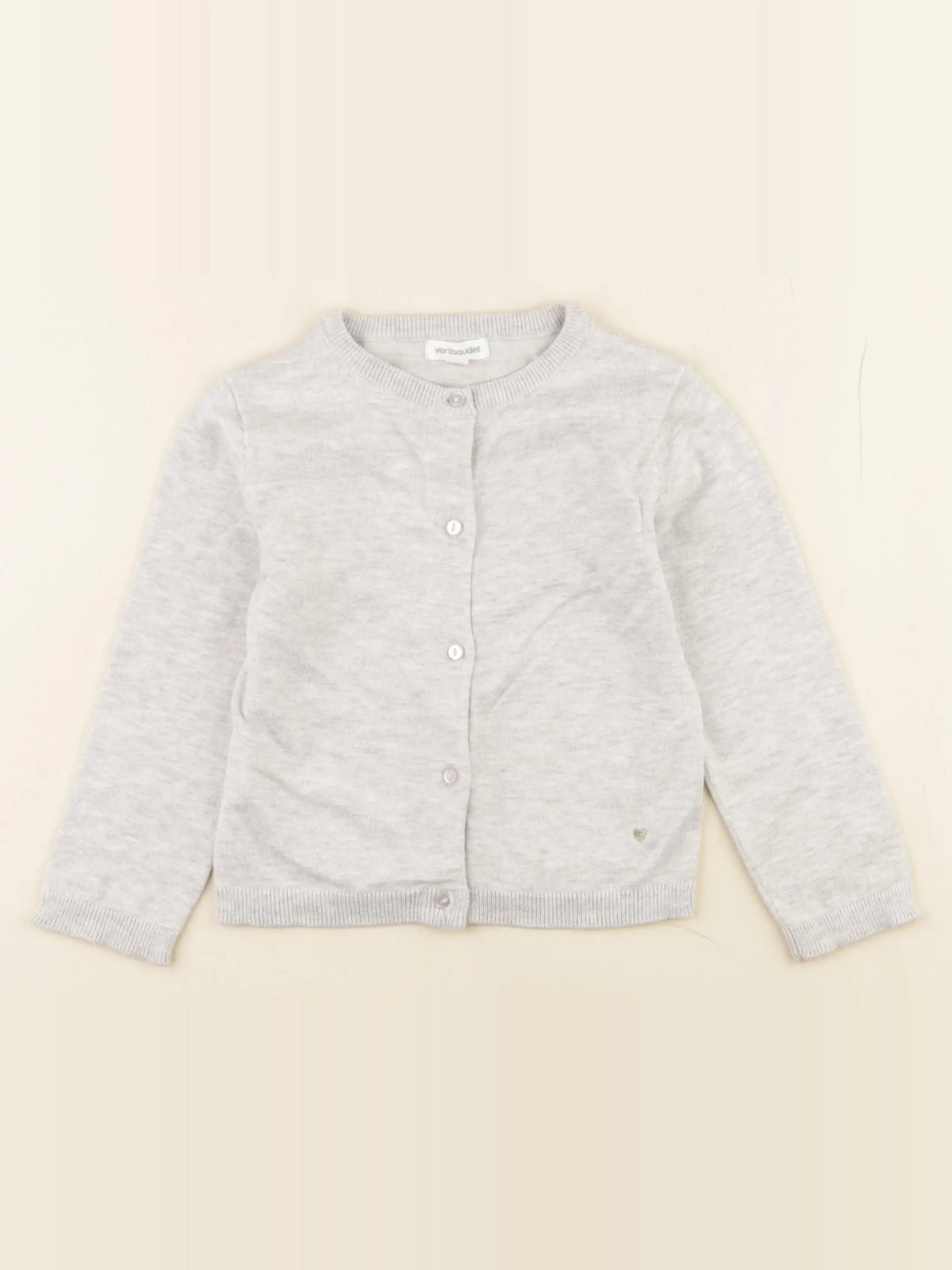 Vertbaudet - gilet coton gris - 3 ans