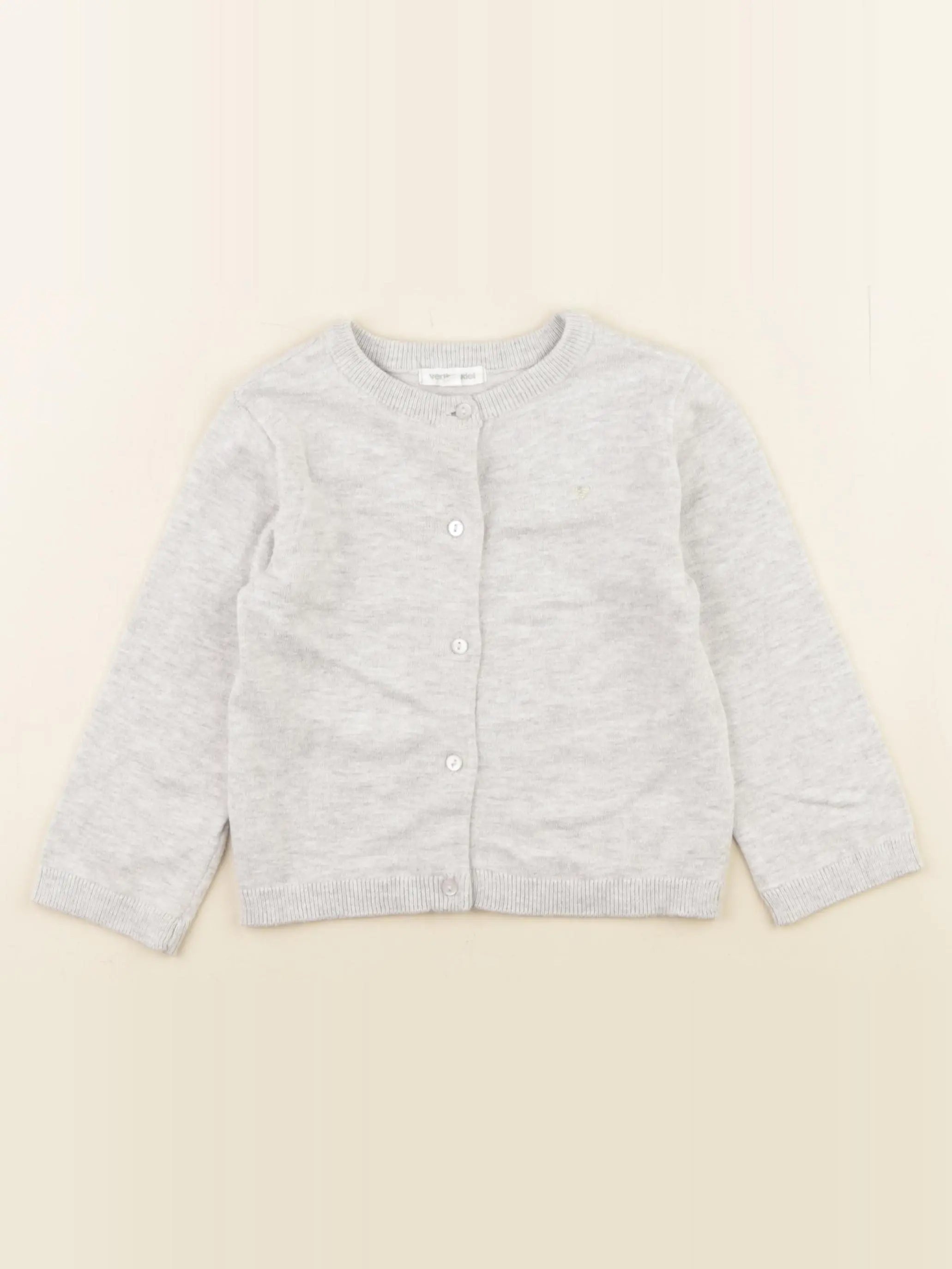 Vertbaudet - gilet gris - 2 ans