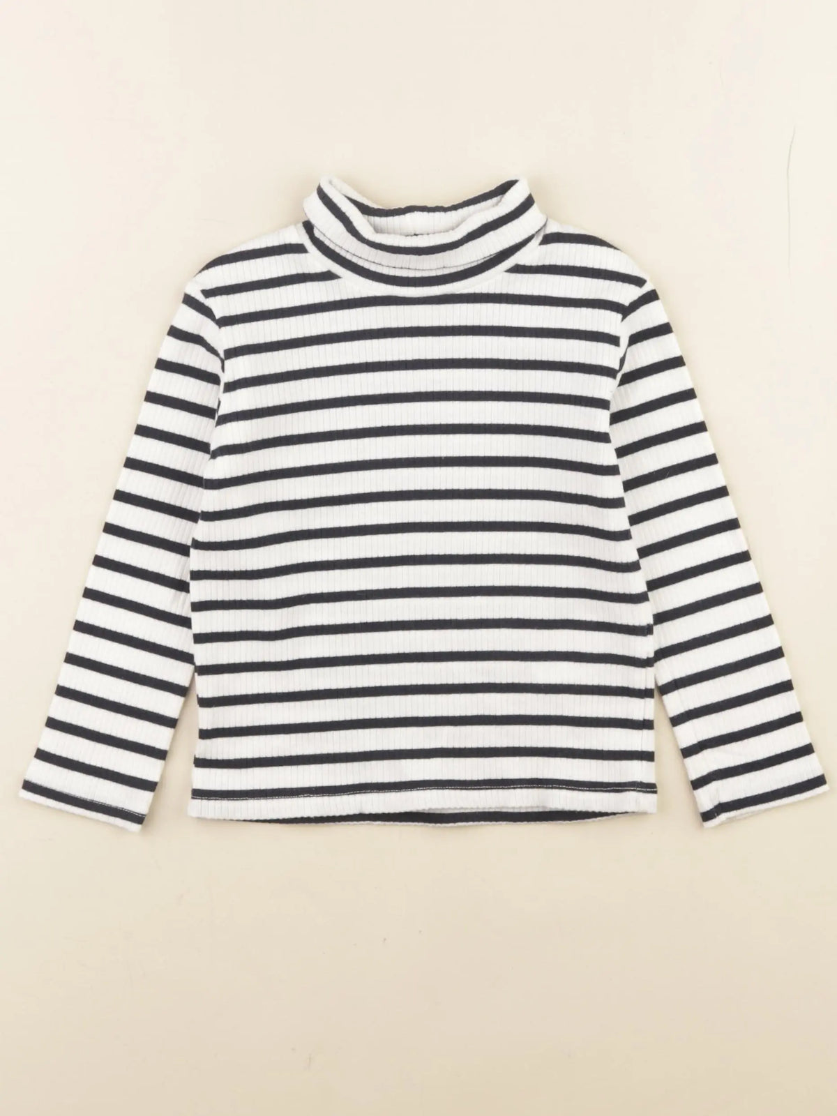 Vertbaudet - sous-pull blanc, bleu - 2 ans