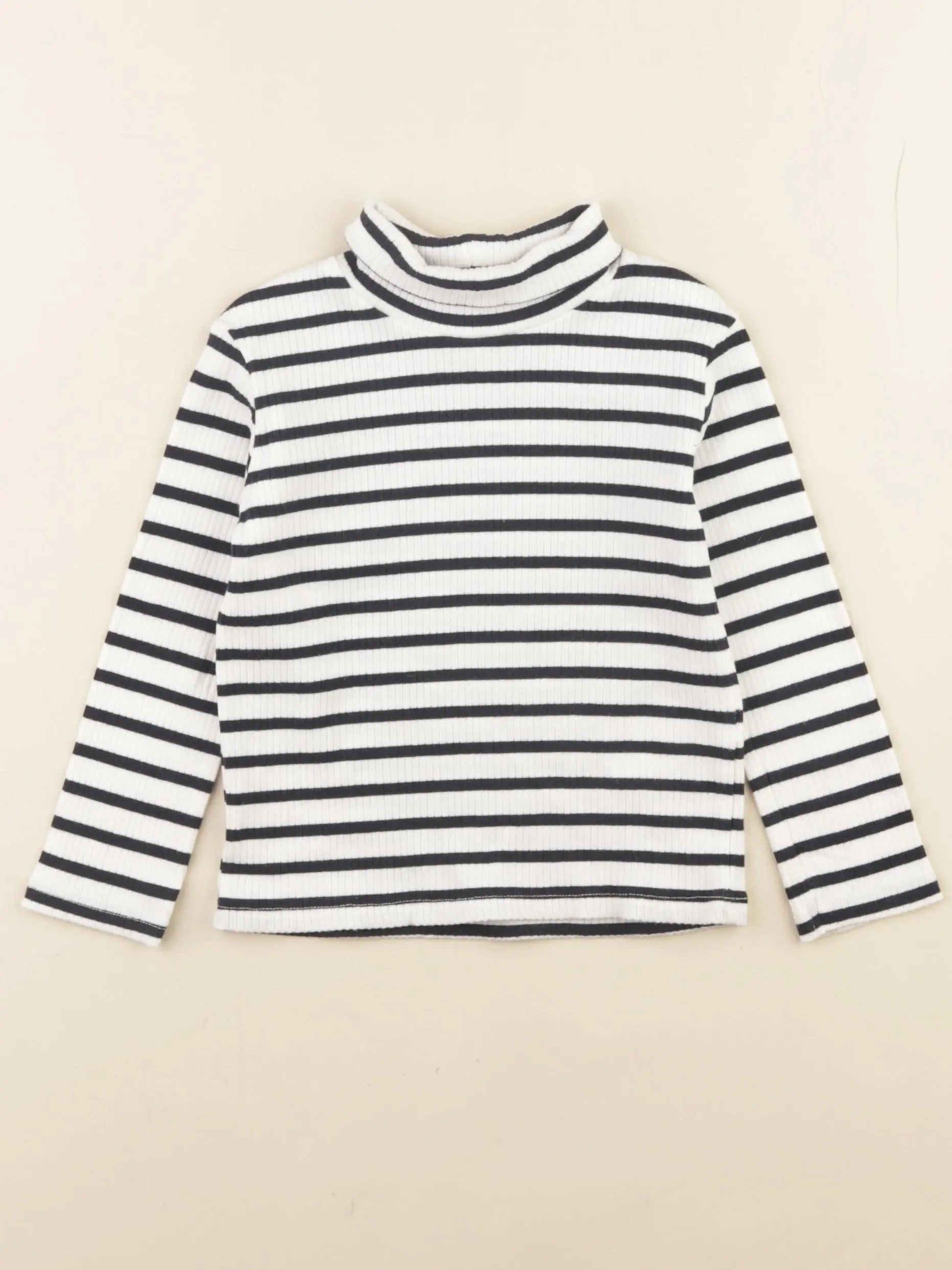 Vertbaudet - sous-pull blanc, bleu - 2 ans