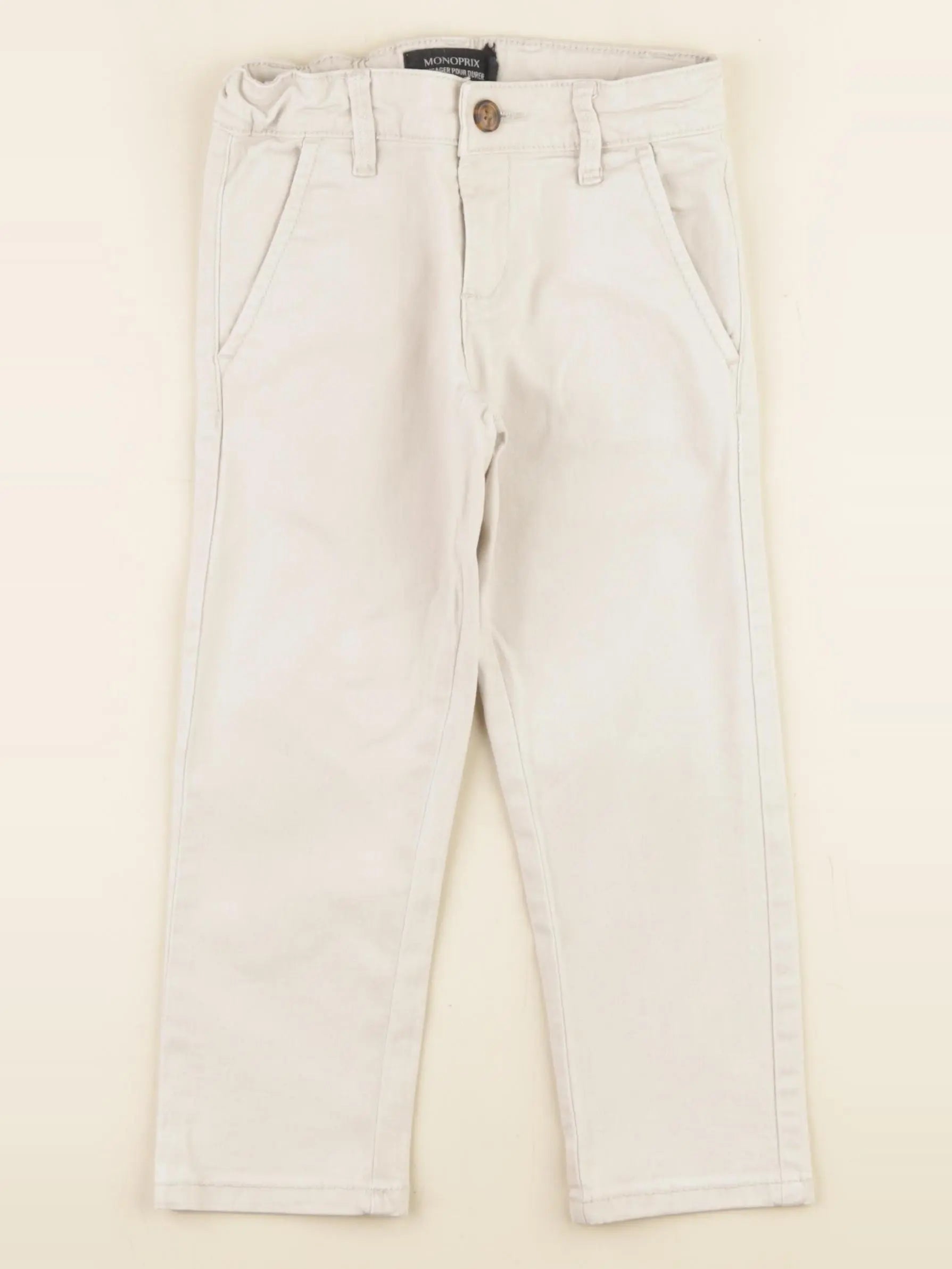 Monoprix - pantalon beige - 3 ans
