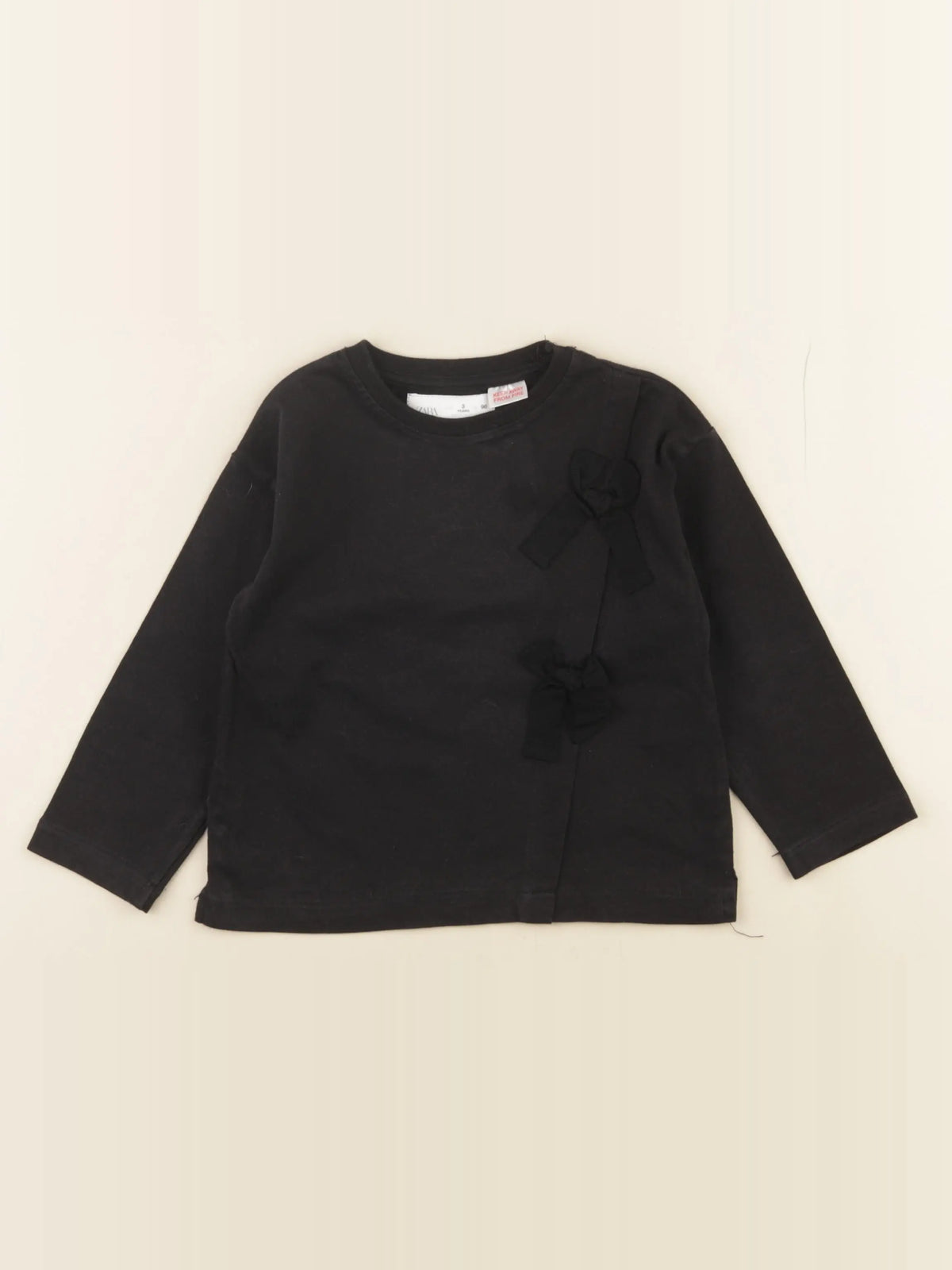 Zara - tee-shirt noir - 3 ans