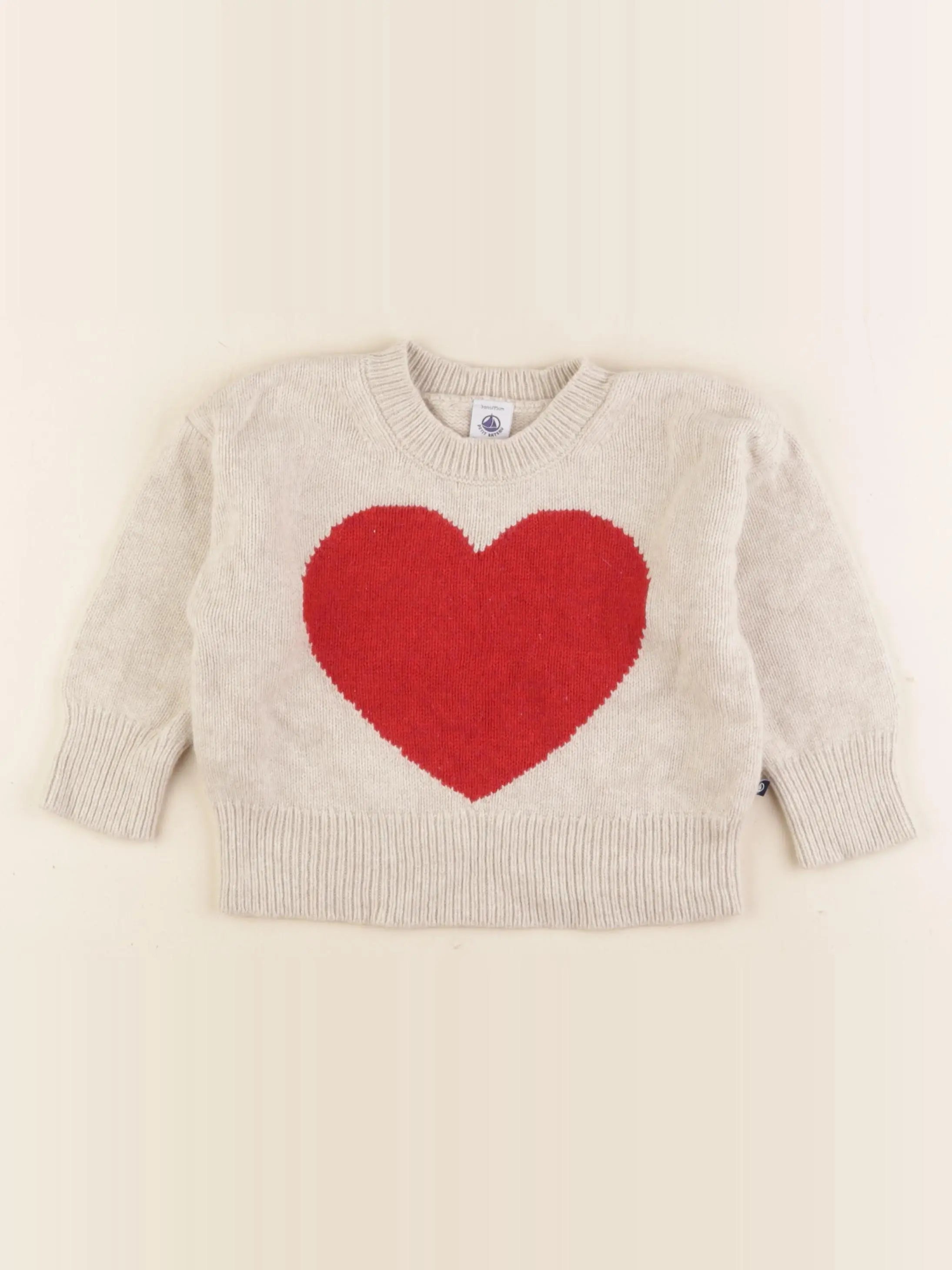 Petit Bateau - pull beige - 3 ans