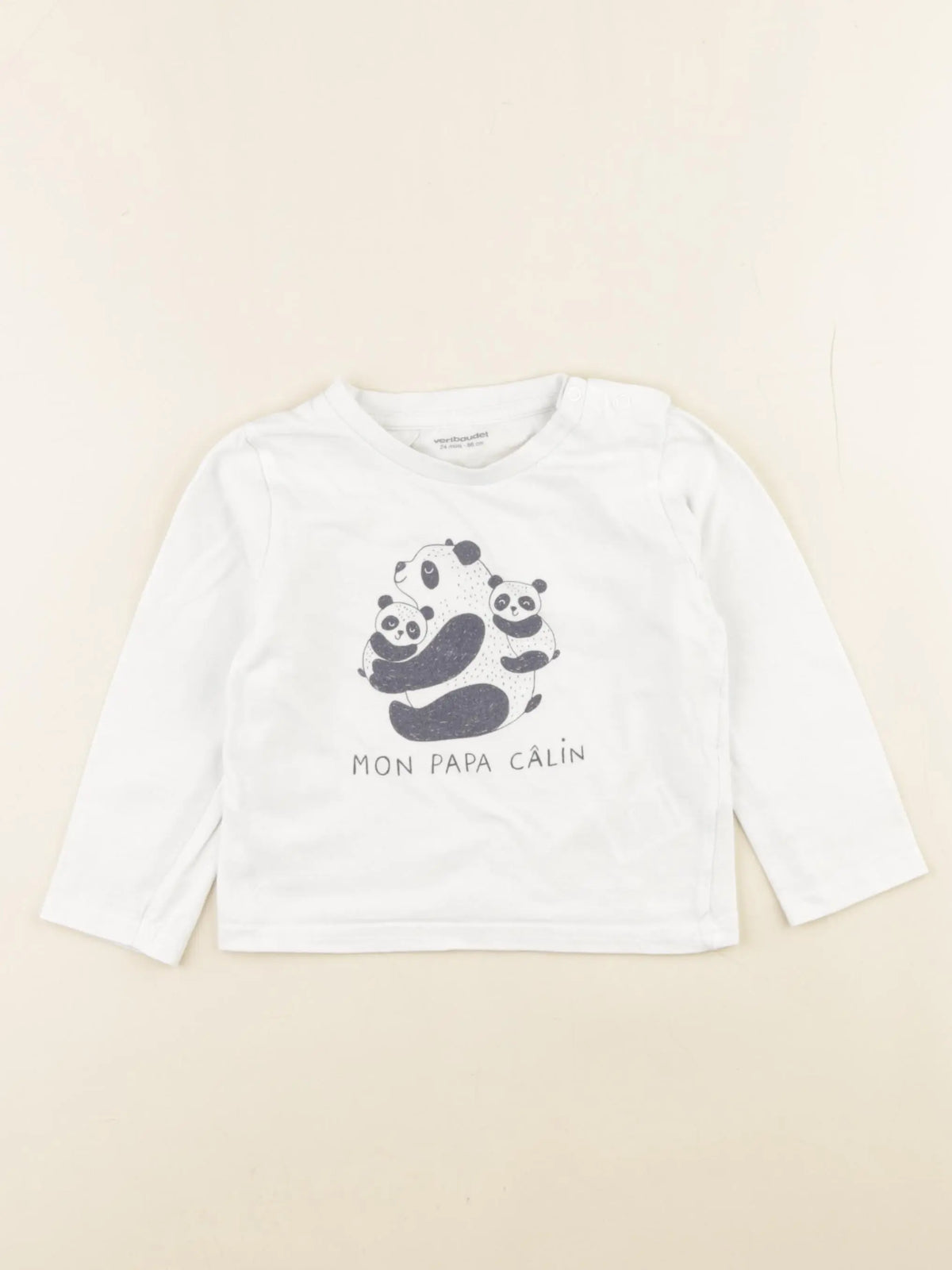 Vertbaudet - tee-shirt blanc - 24 mois