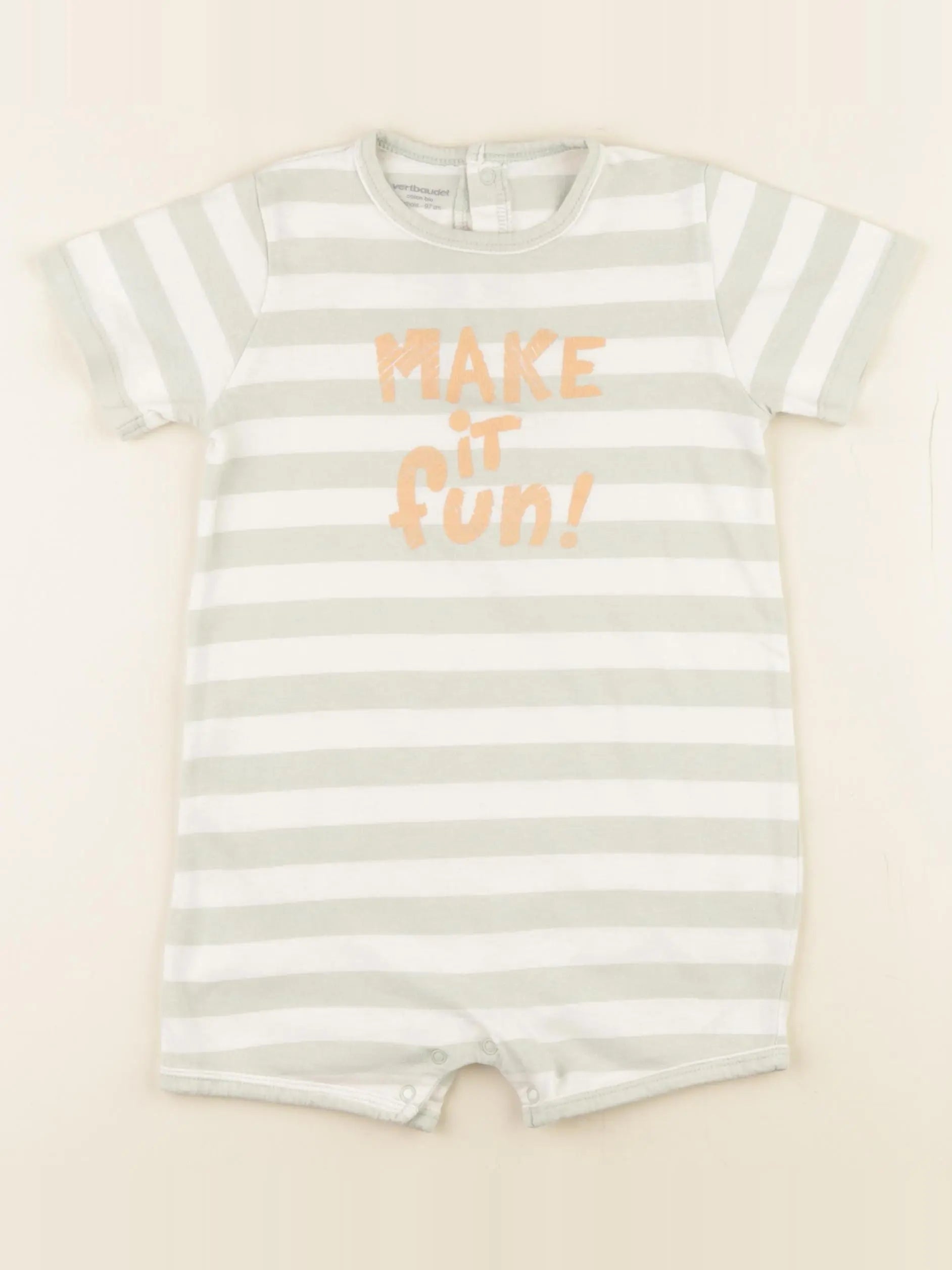 Vertbaudet - pyjama coton vert - 36 mois