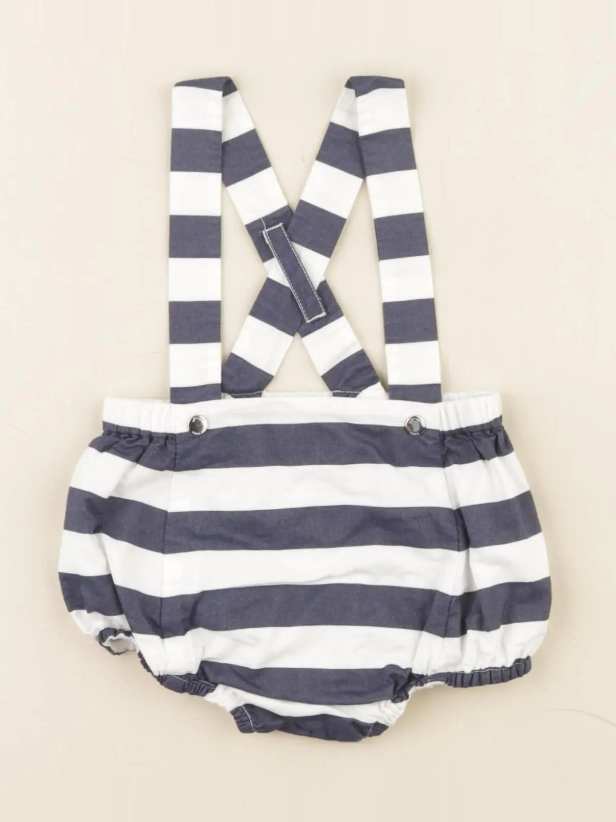 Jacadi - bloomer blanc, bleu - 3 mois