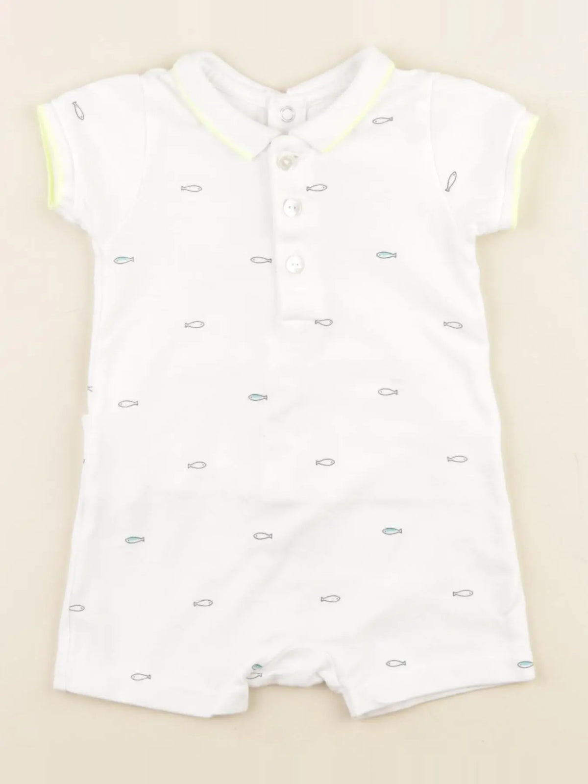 Jacadi - combinaison blanc - 6 mois