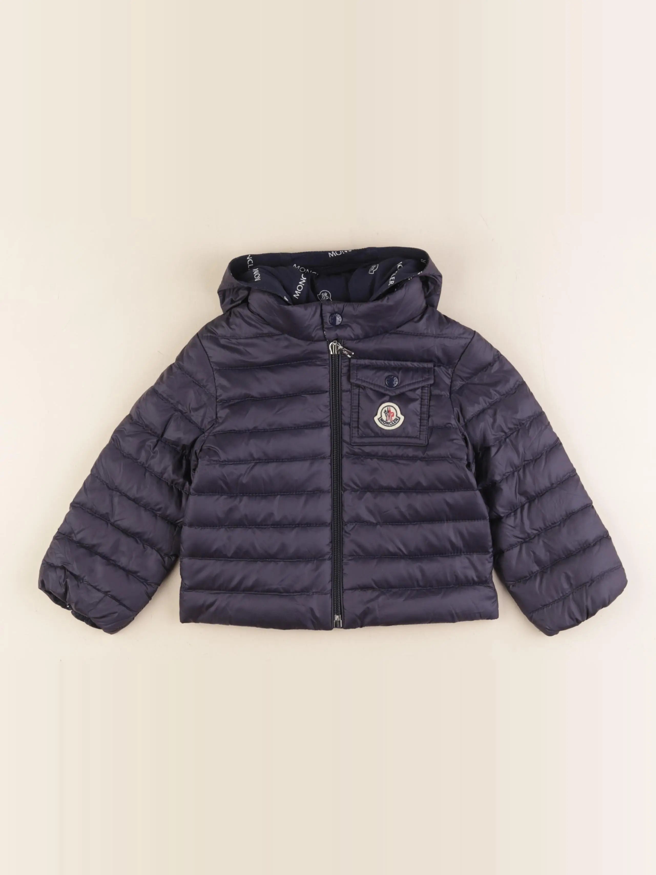 Moncler - doudoune bleu - 18/36 mois