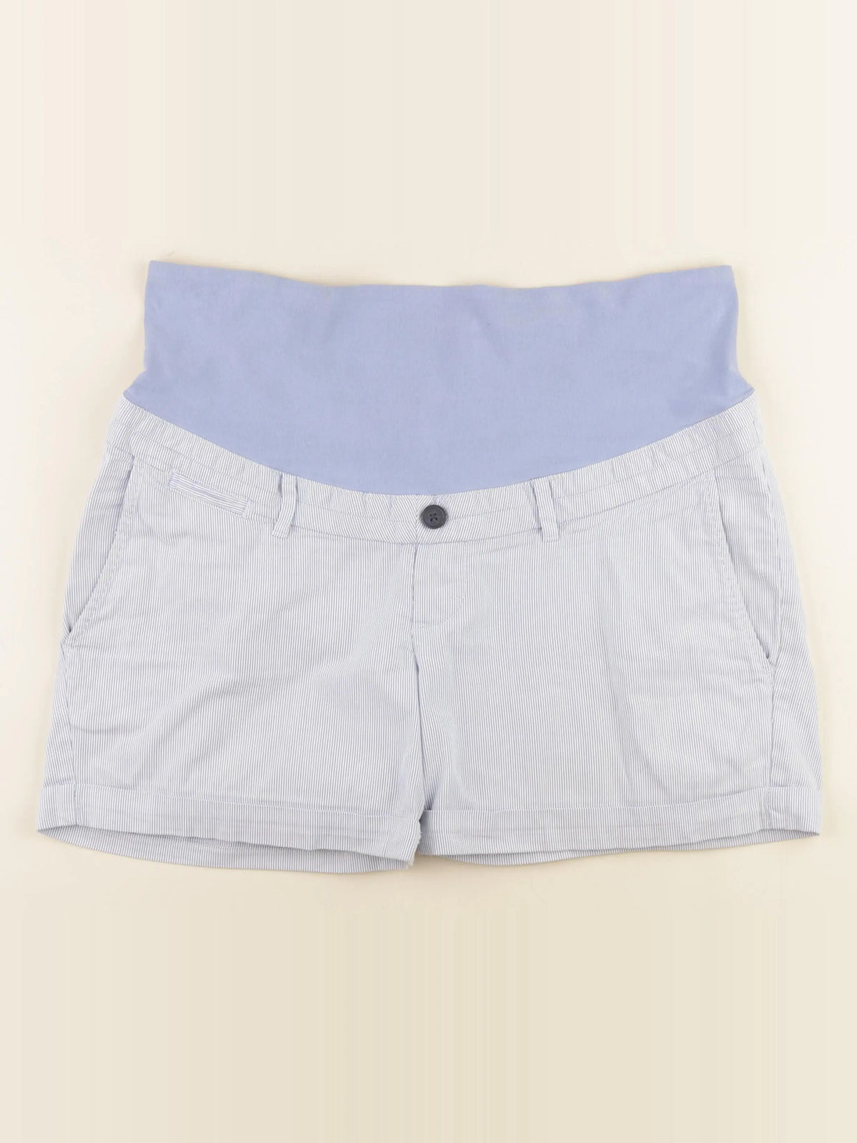 H&M - short grossesse bleu, blanc - 42