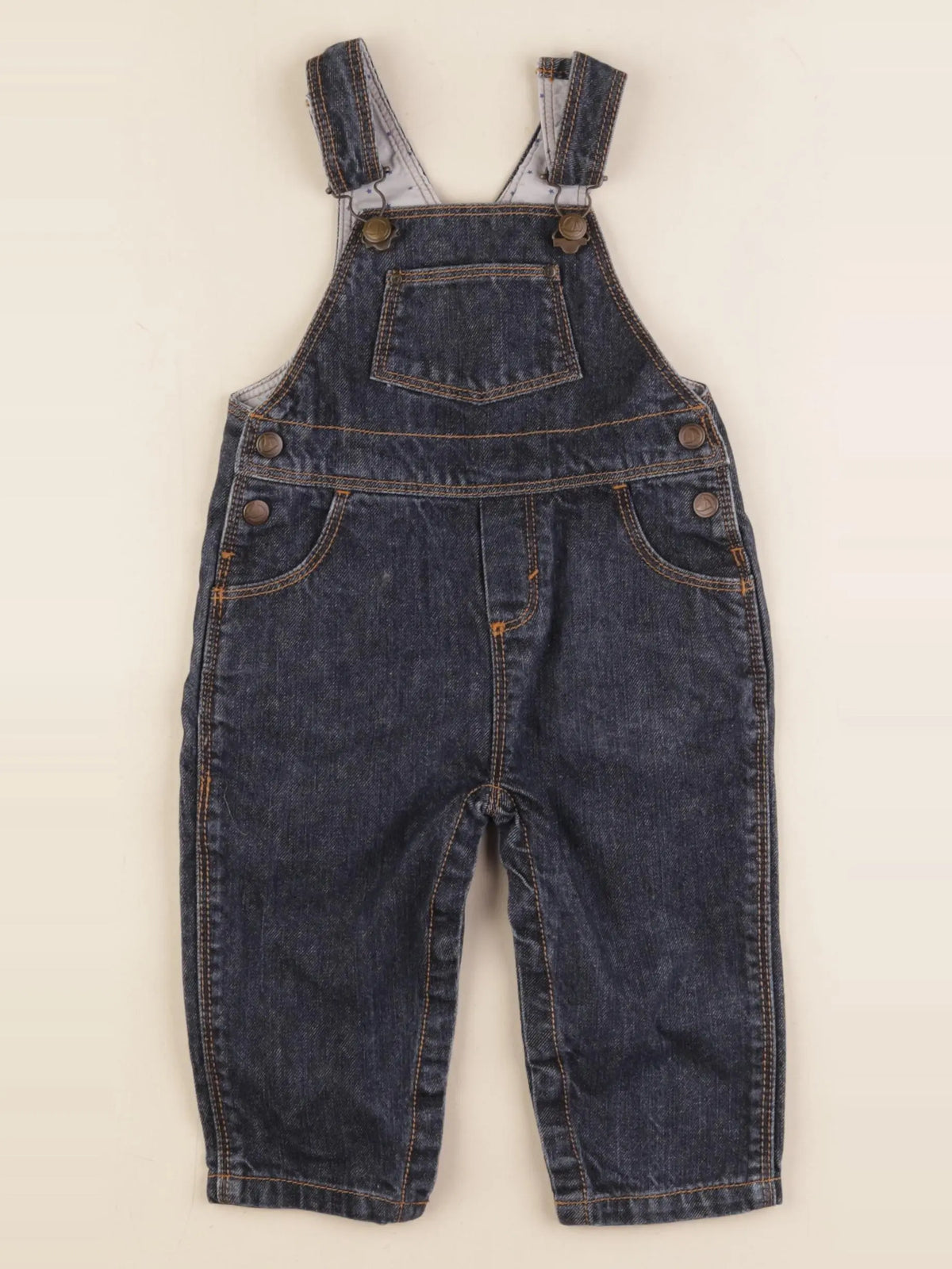 Petit Bateau - salopette noir - 6 mois