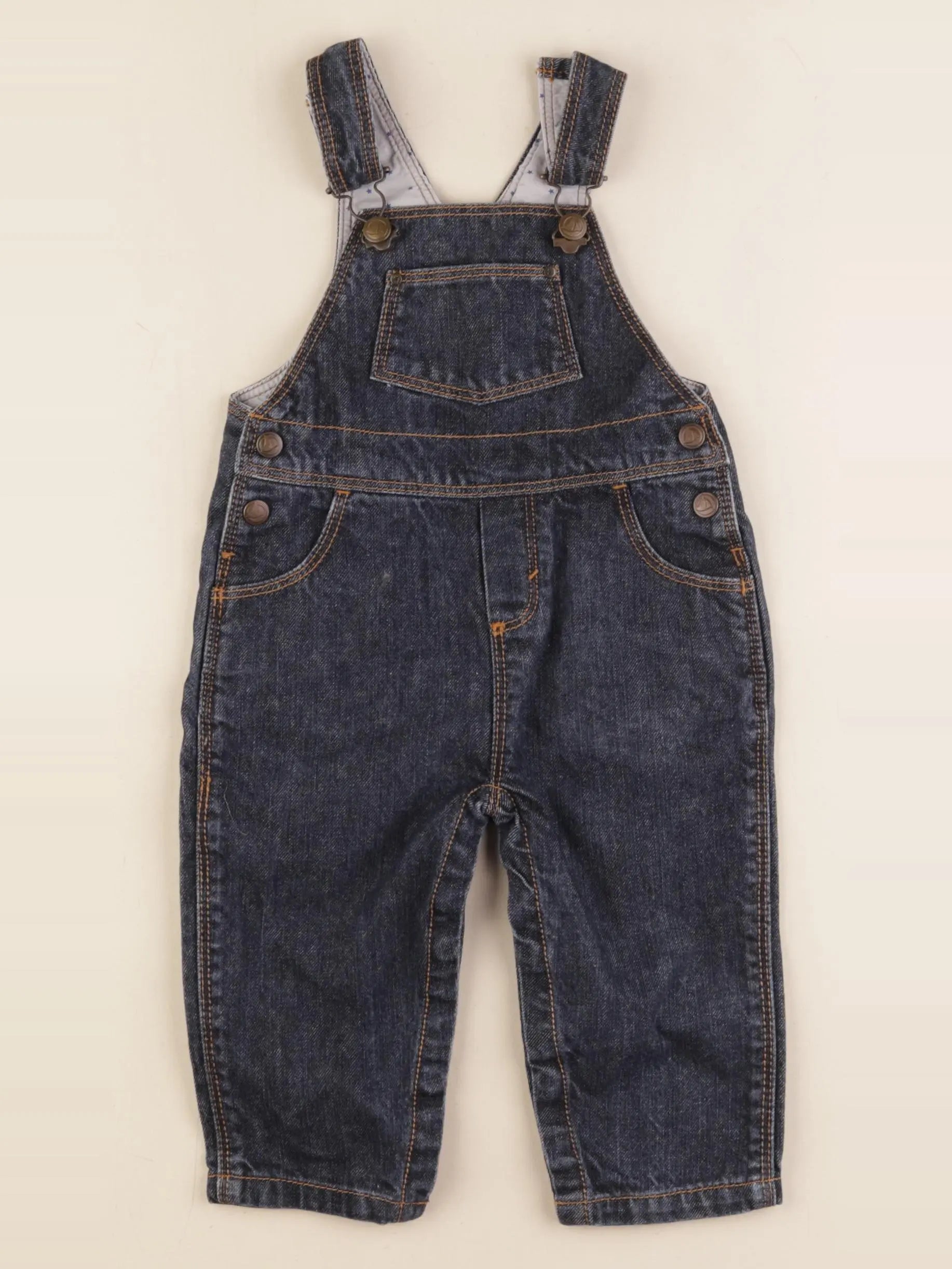 Petit Bateau - salopette noir - 6 mois