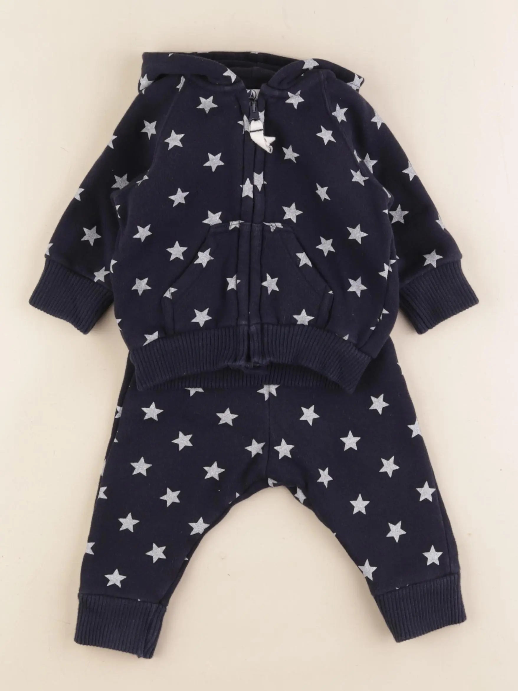 Petit Bateau - ensemble bleu - 6 mois