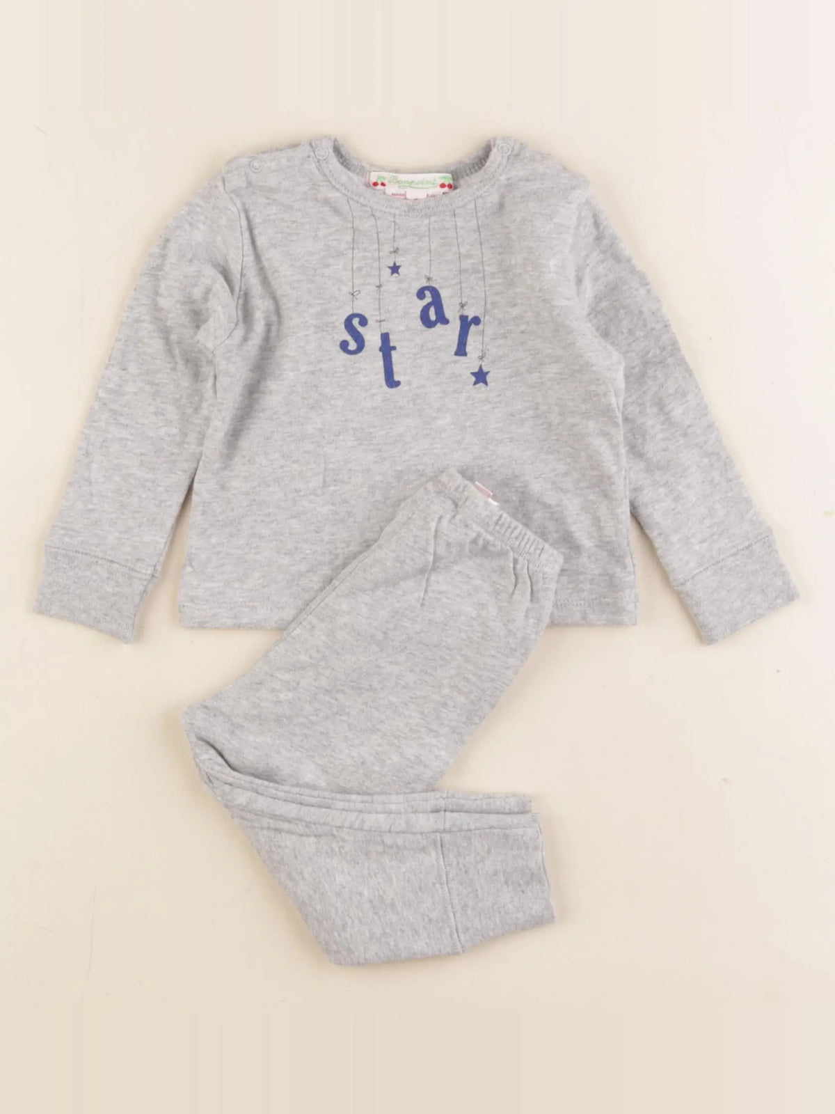 Bonpoint - pyjama coton gris - 6 mois
