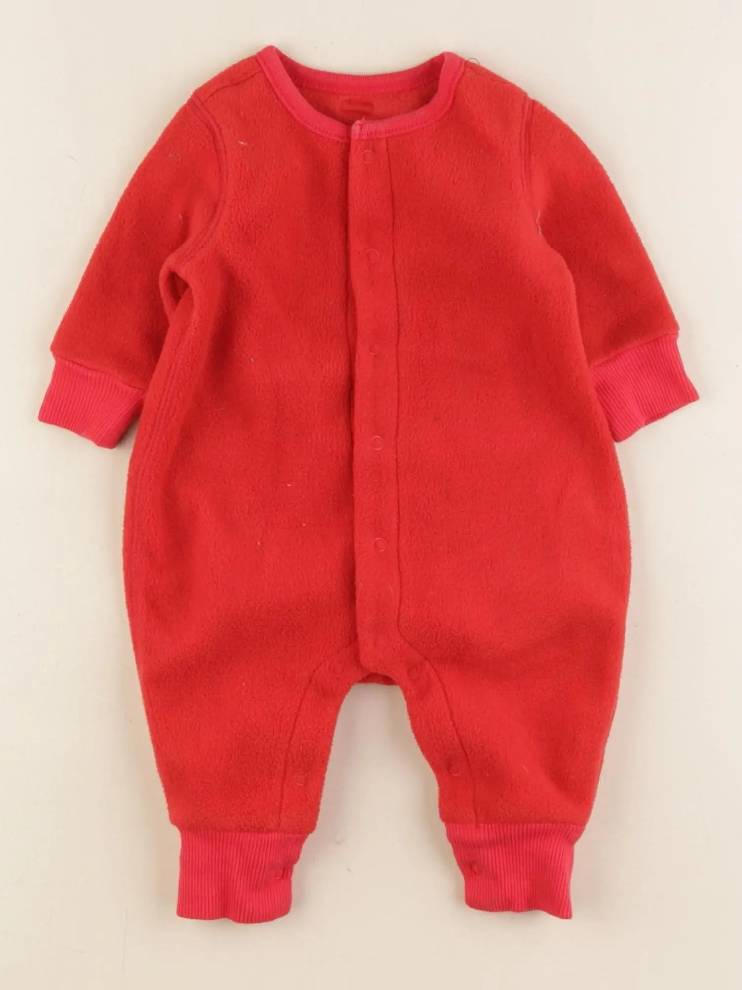 GAP - pyjama velours rouge - 0/3 mois
