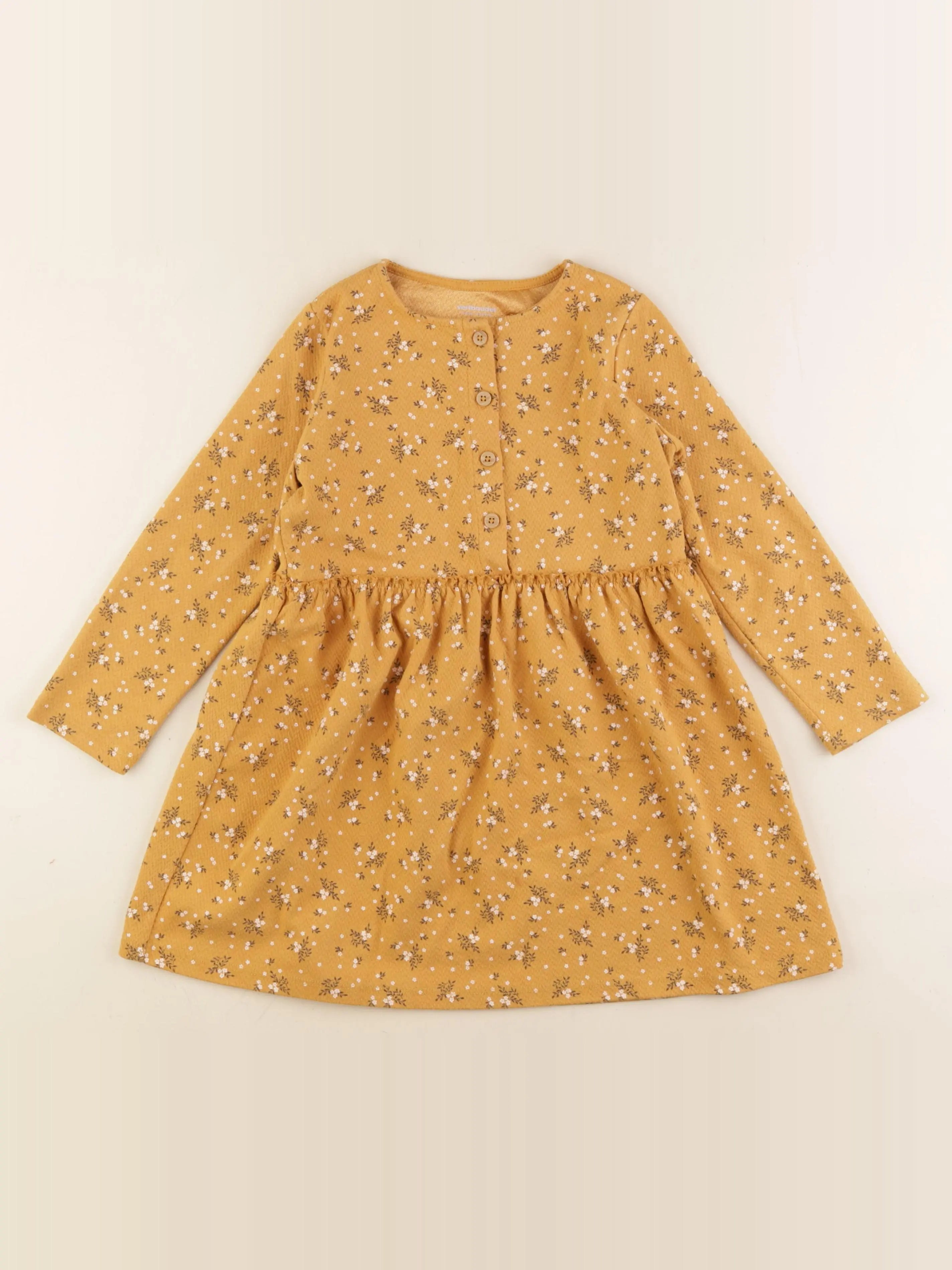 Vertbaudet - robe jaune - 7 ans