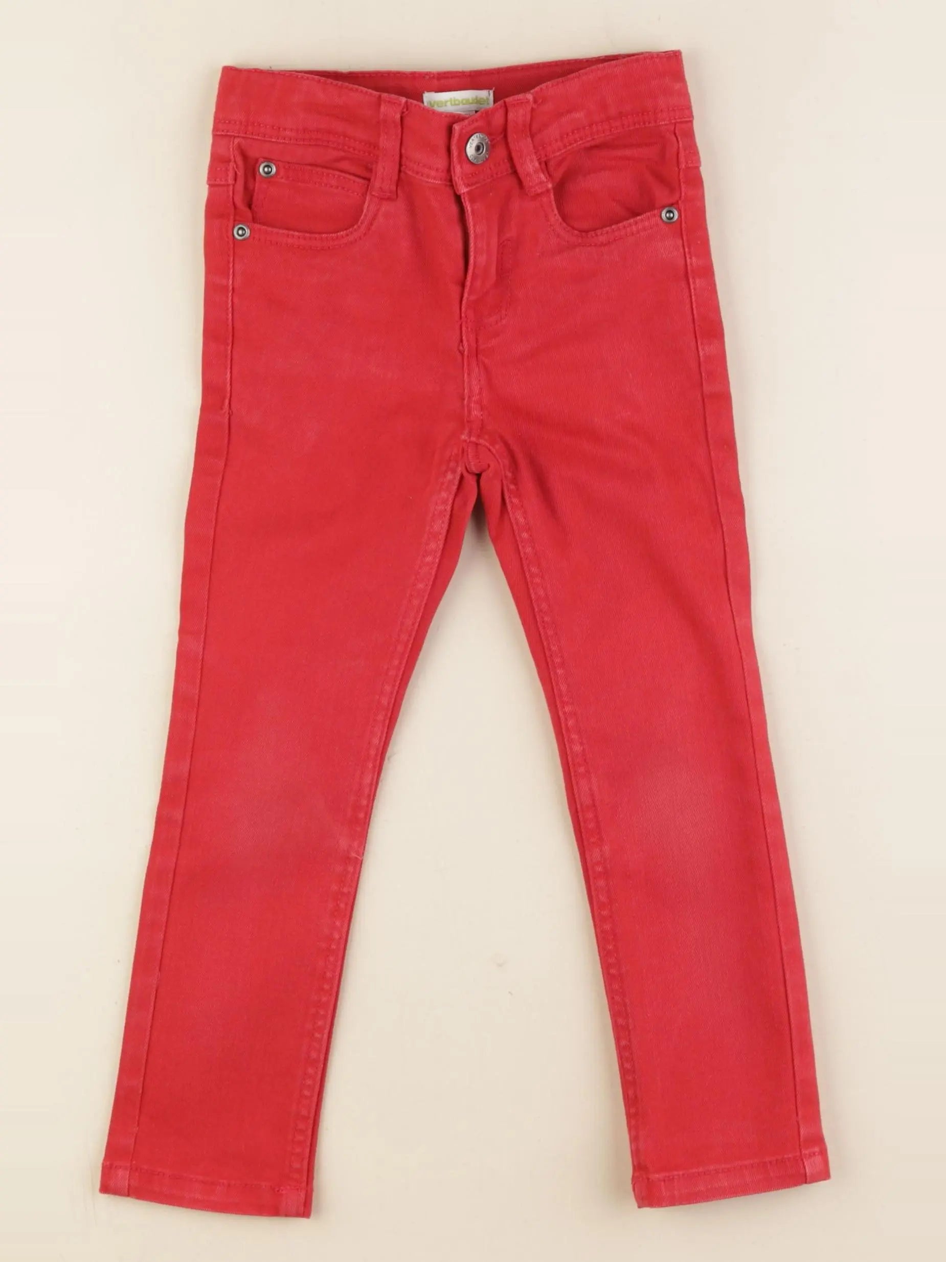 Vertbaudet - pantalon rouge - 4 ans