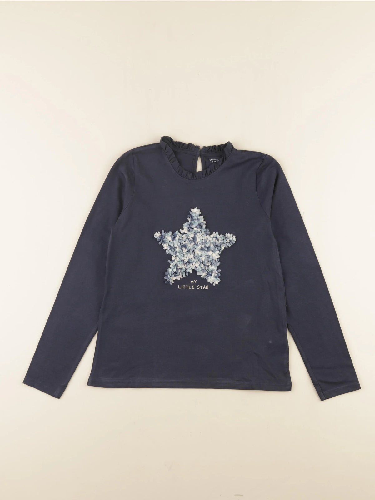 Vertbaudet - tee-shirt bleu - 10 ans