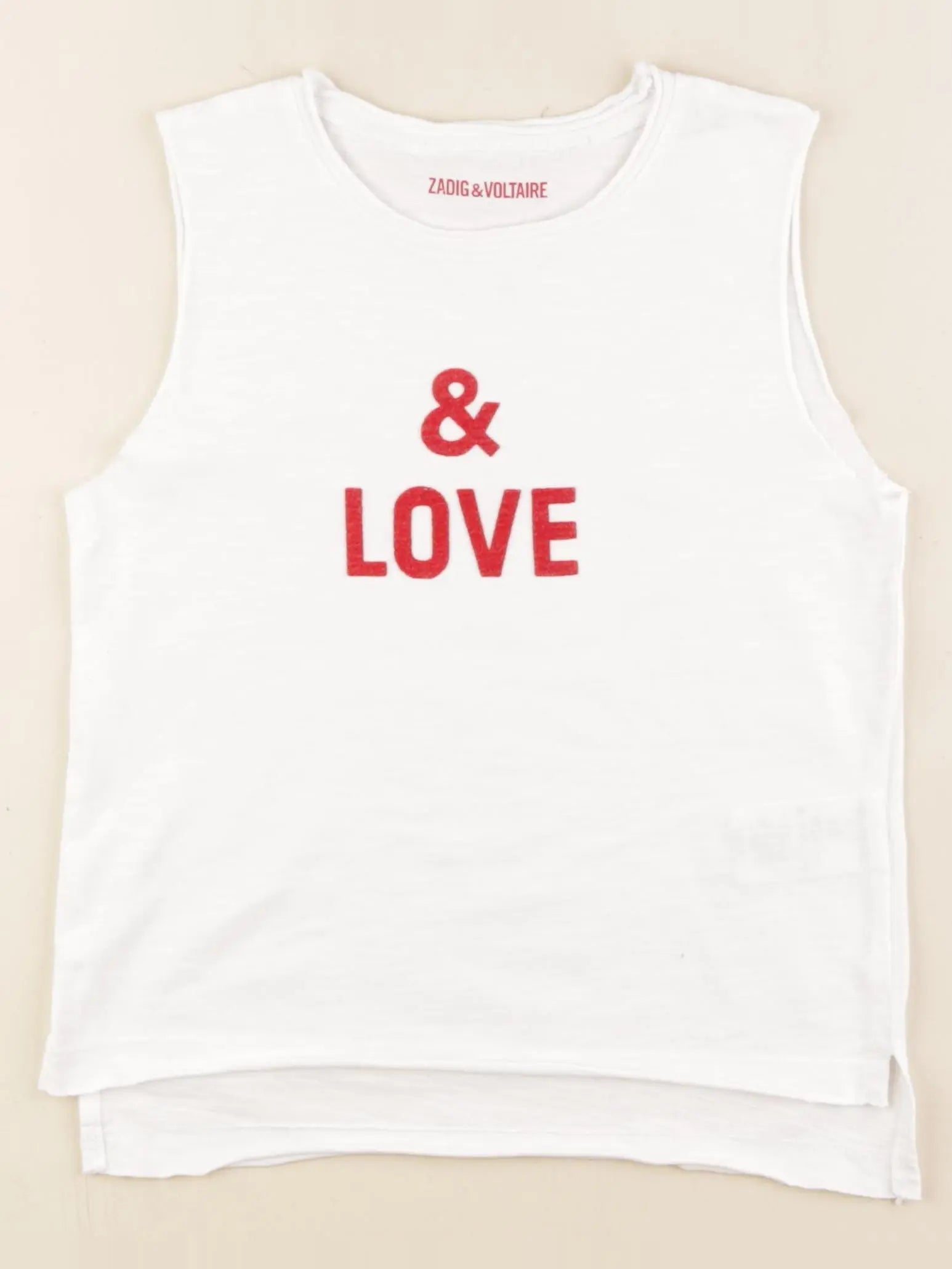 Zadig & Voltaire - débardeur gris, blanc - 6 ans