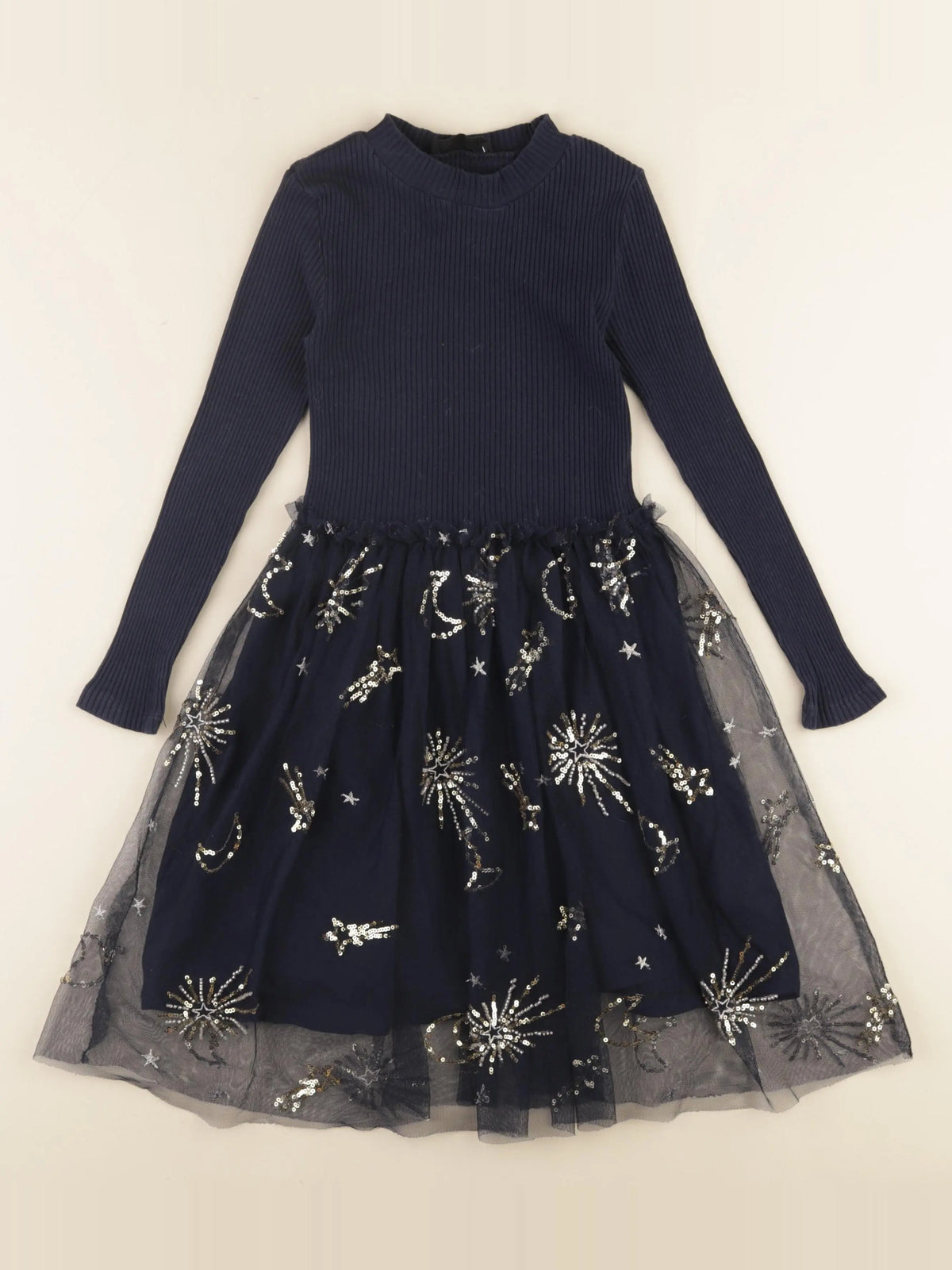 Monoprix - robe bleu, or - 6 ans