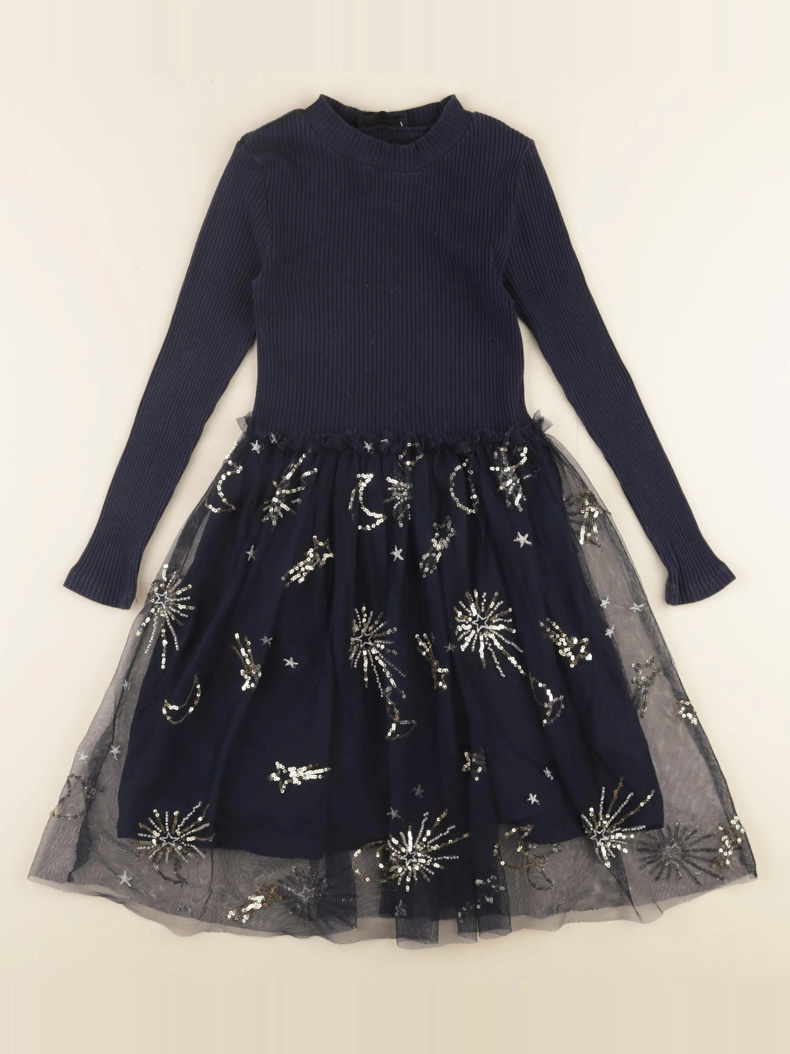 Monoprix - robe bleu, or - 6 ans