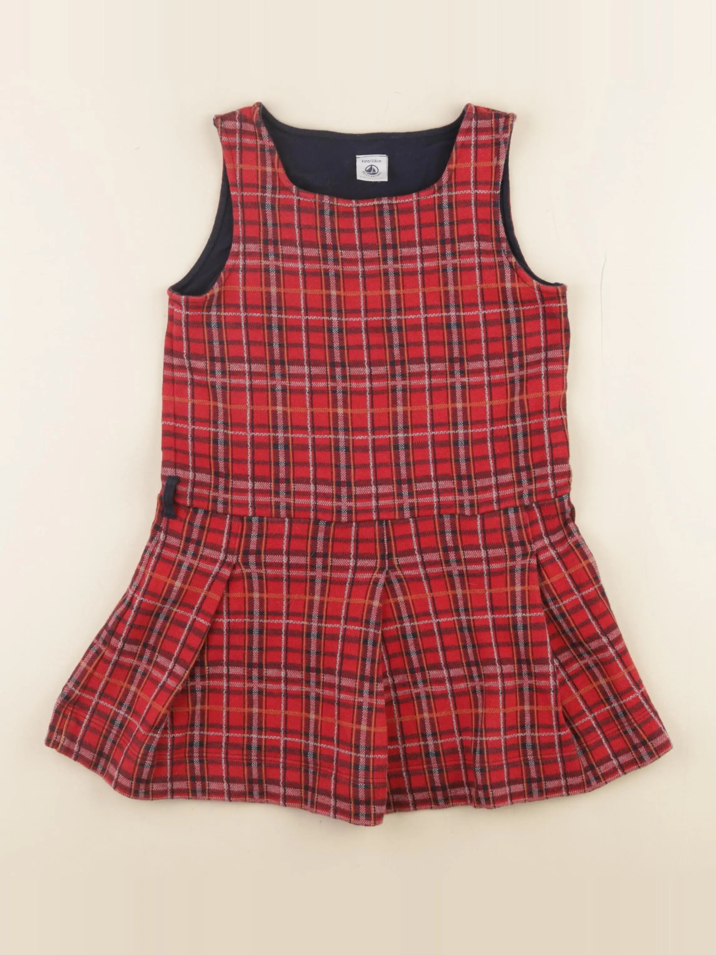 Petit Bateau - robe rouge - 6 ans