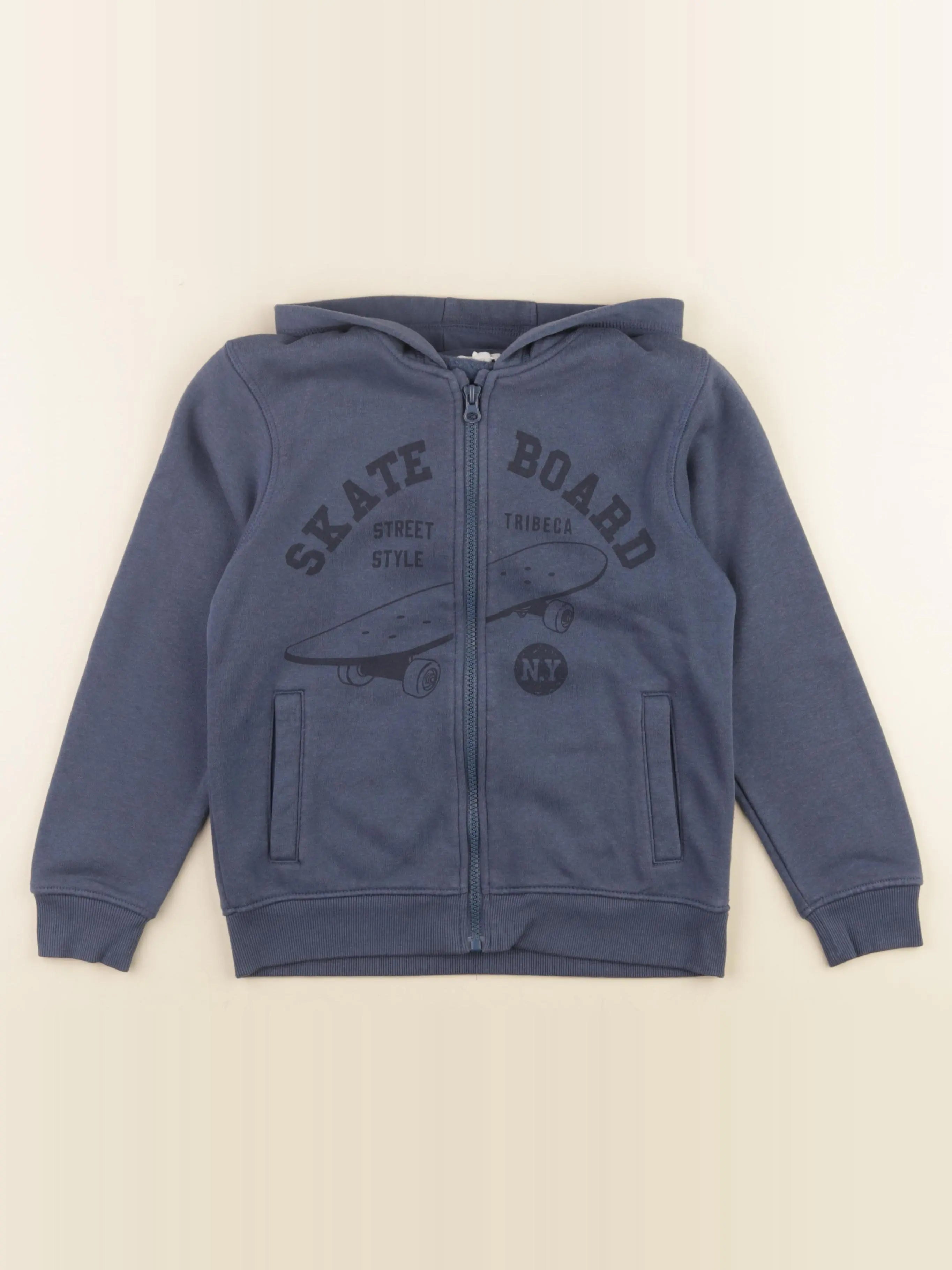 Vertbaudet - sweat bleu - 10 ans