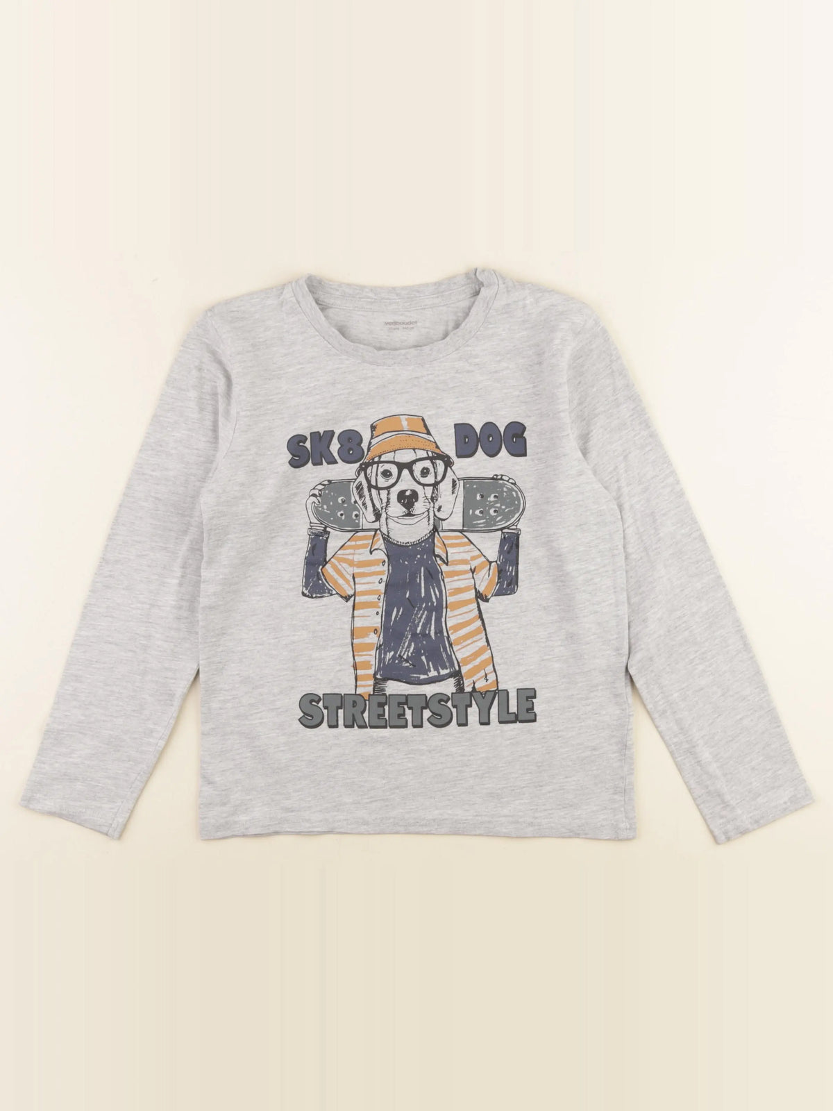 Vertbaudet - tee-shirt gris - 10 ans