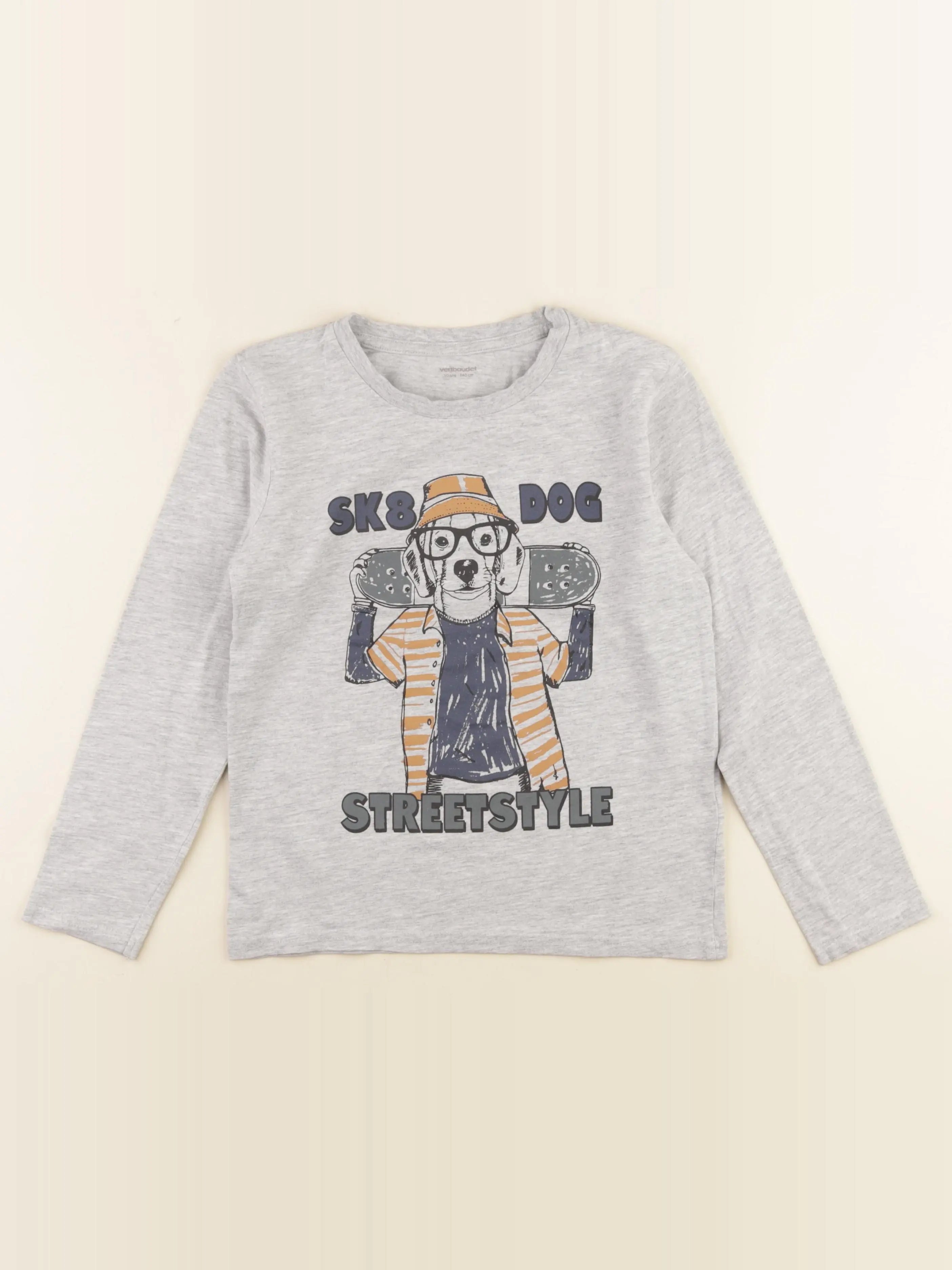 Vertbaudet - tee-shirt gris - 10 ans