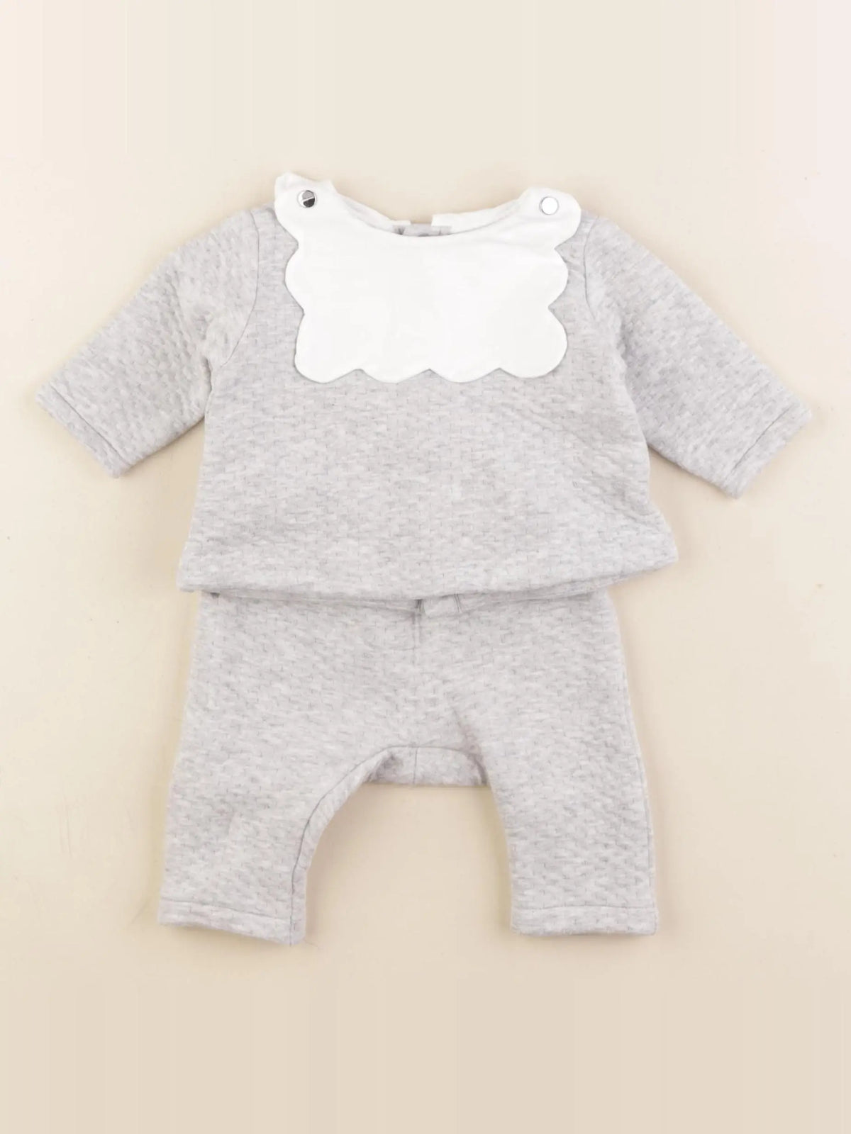 Jacadi - ensemble gris - 3 mois