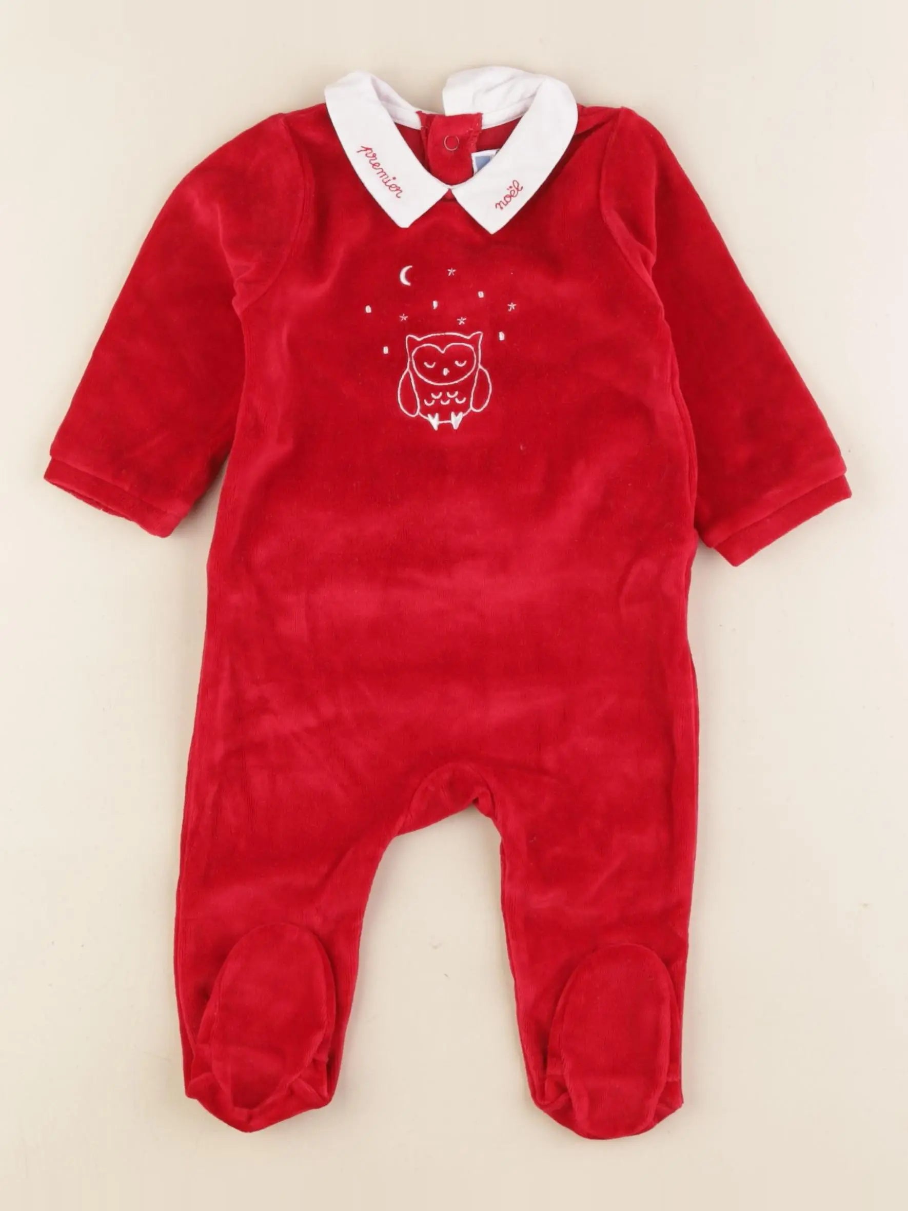 Jacadi - pyjama velours rouge - 6 mois