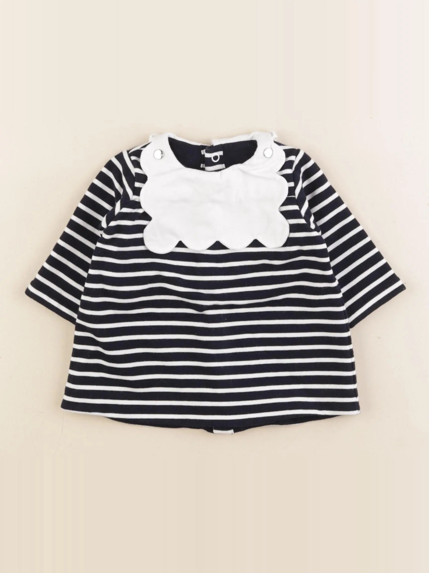 Jacadi - robe bleu, blanc - 3 mois