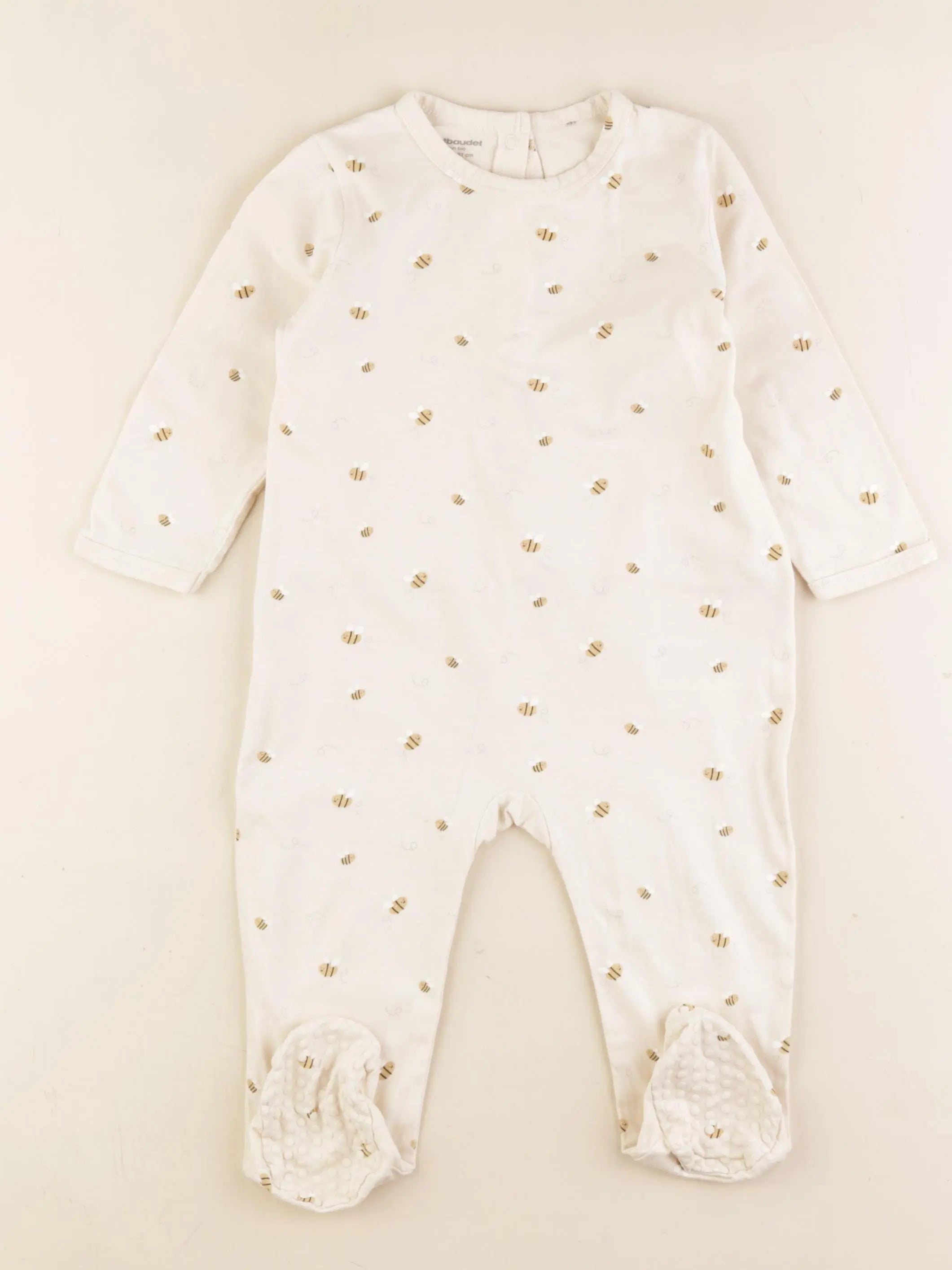 Vertbaudet - pyjama coton beige - 18 mois