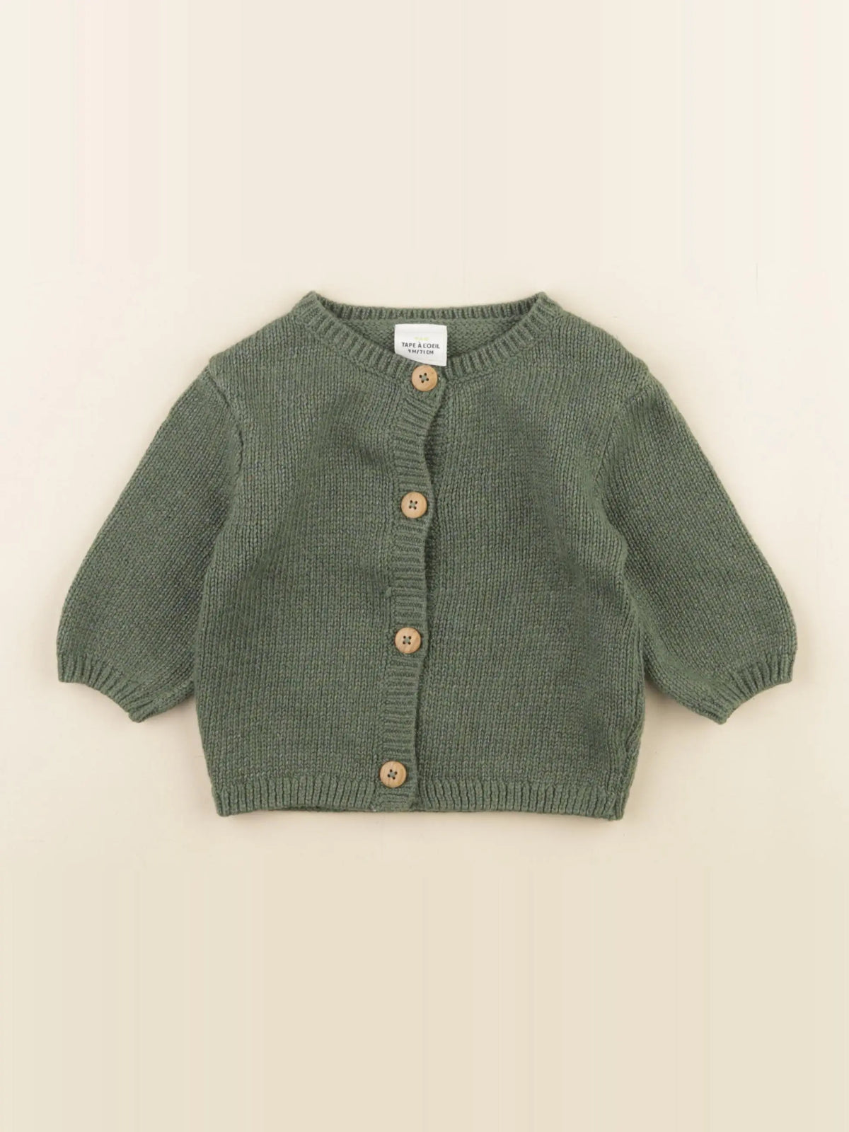 Tape à l'oeil - gilet vert - 9 mois