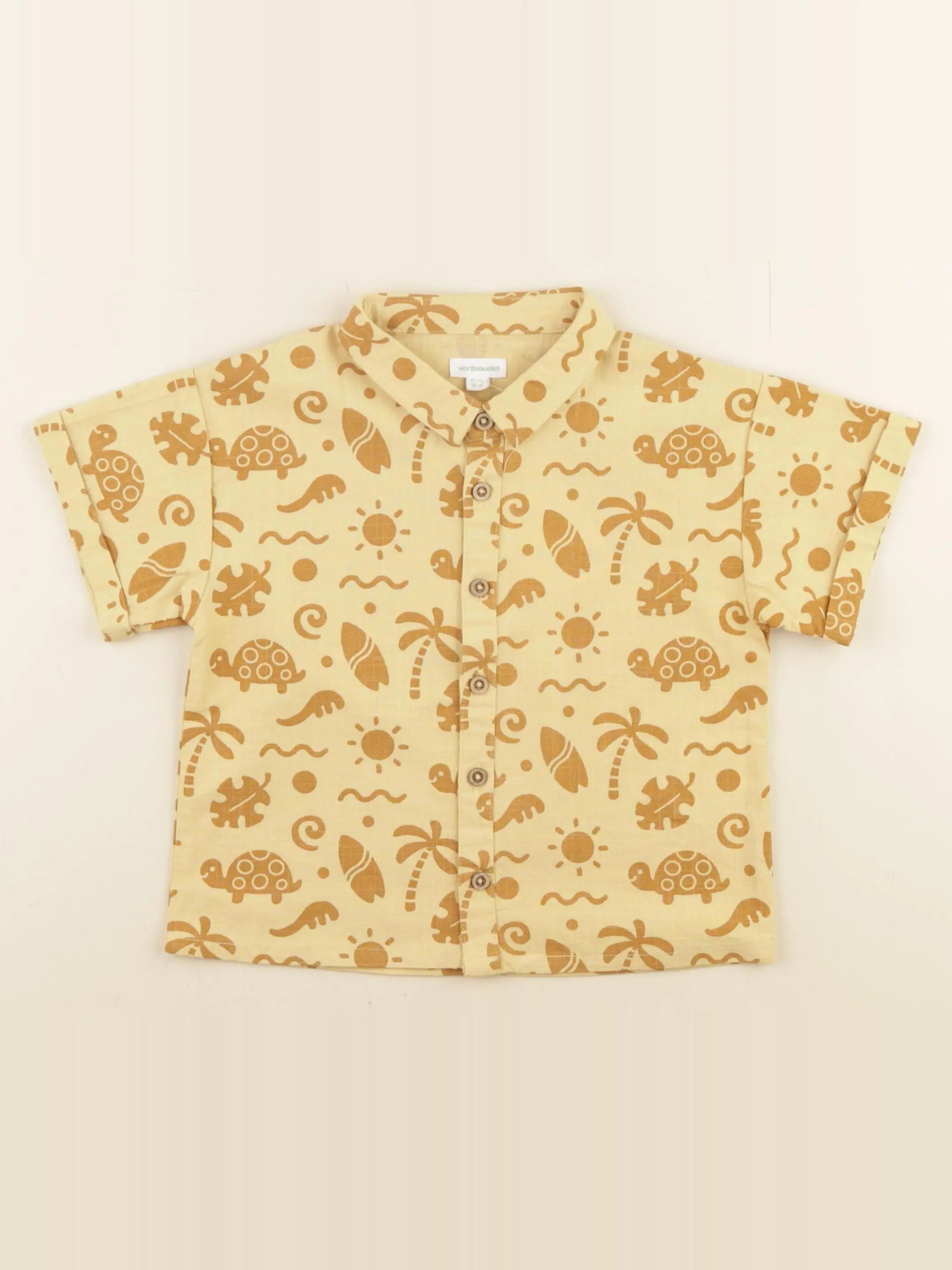 Vertbaudet - chemise jaune - 36 mois