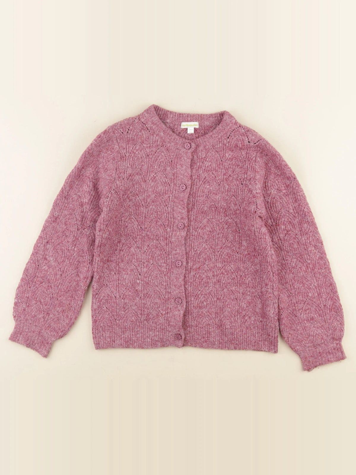 Vertbaudet - gilet rose - 8 ans