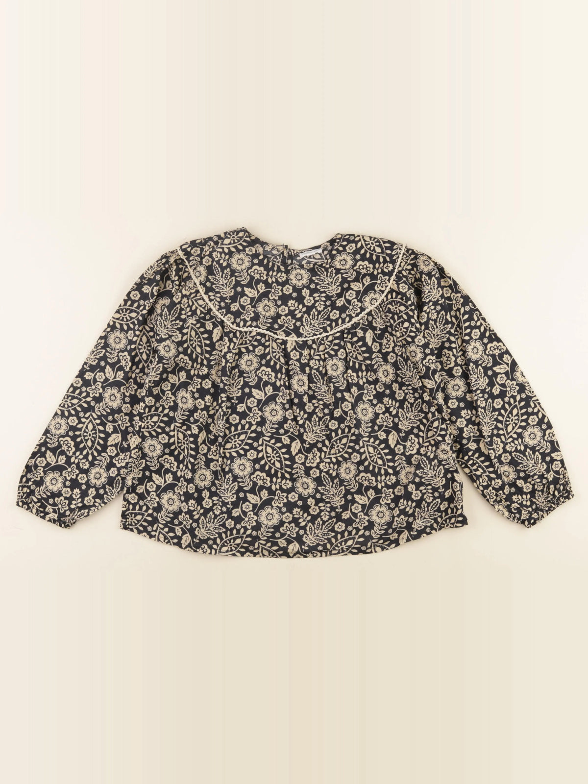 Vertbaudet - blouse beige, noir - 9 ans