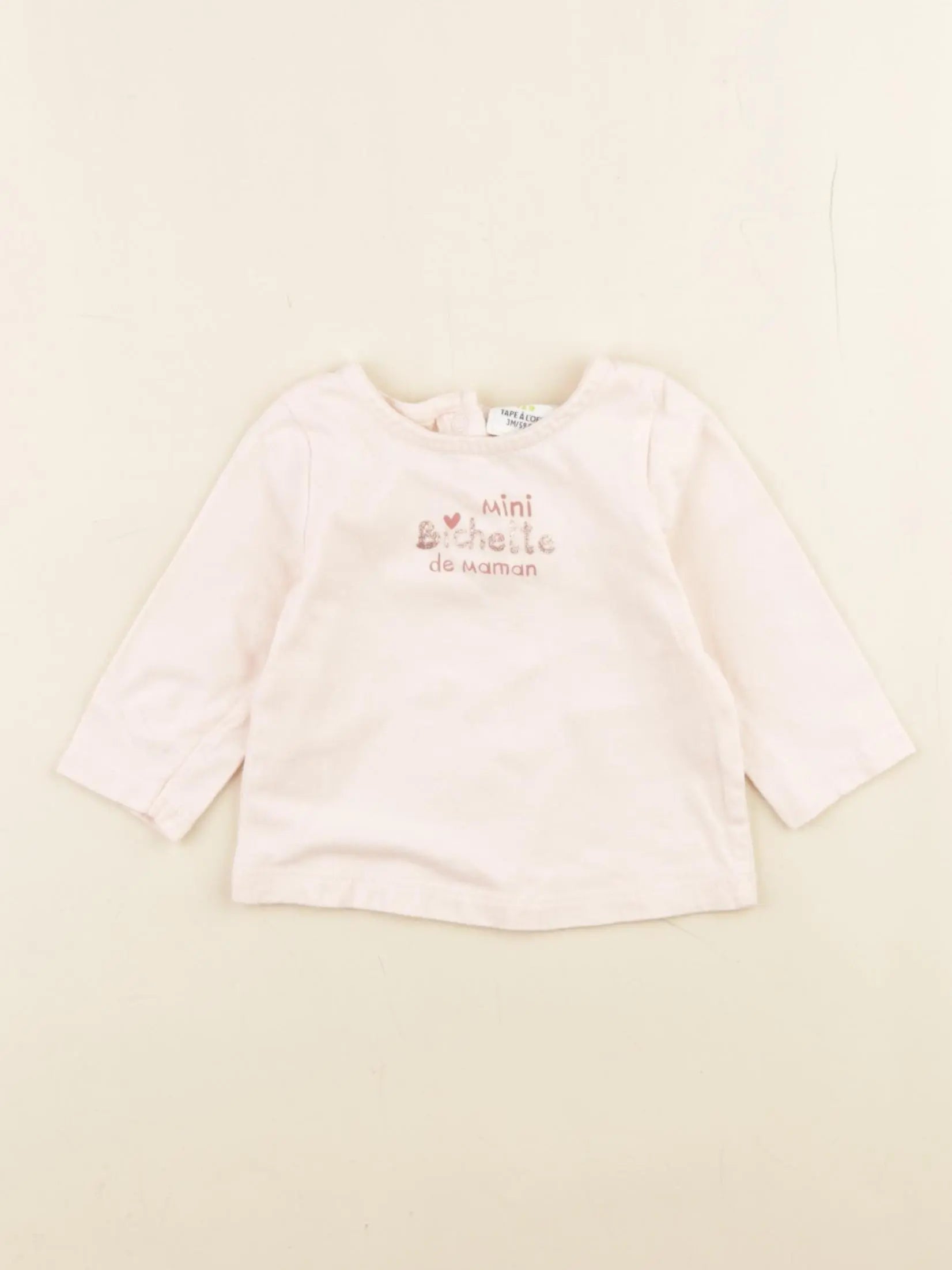 Tape à l'oeil - tee-shirt rose - 3 mois