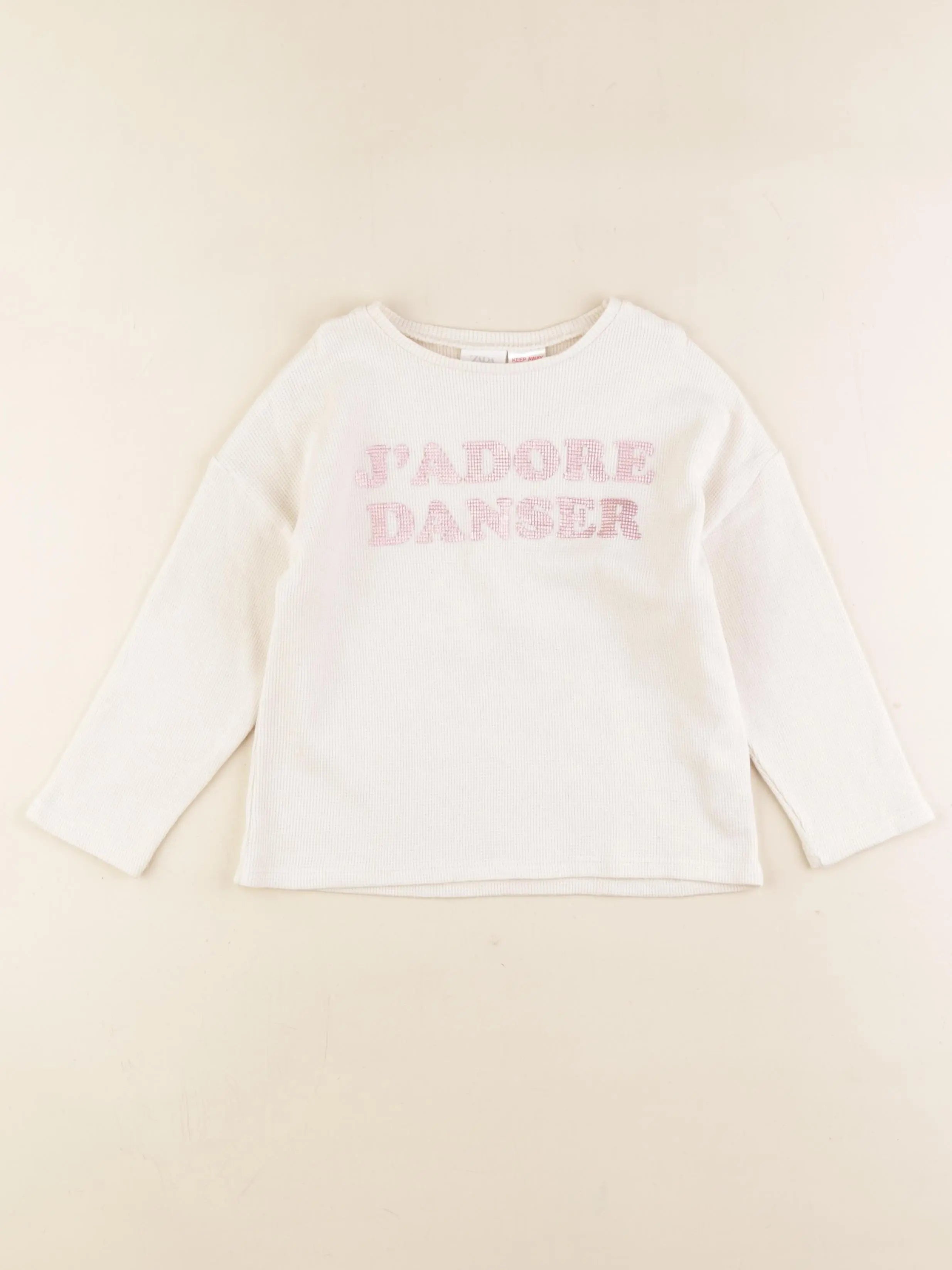 Zara - tee-shirt beige - 3/4 ans
