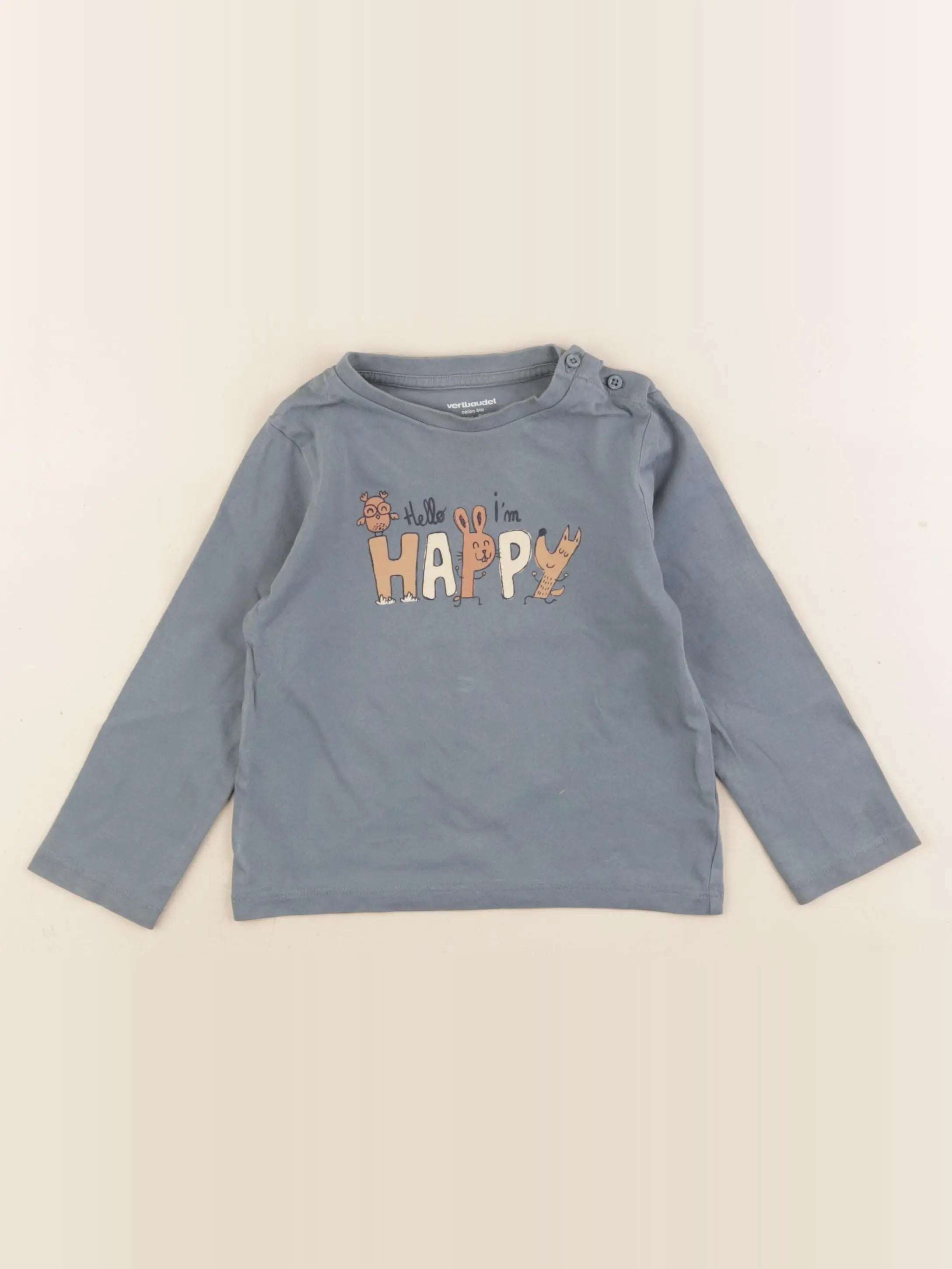 Vertbaudet - tee-shirt vert - 24 mois
