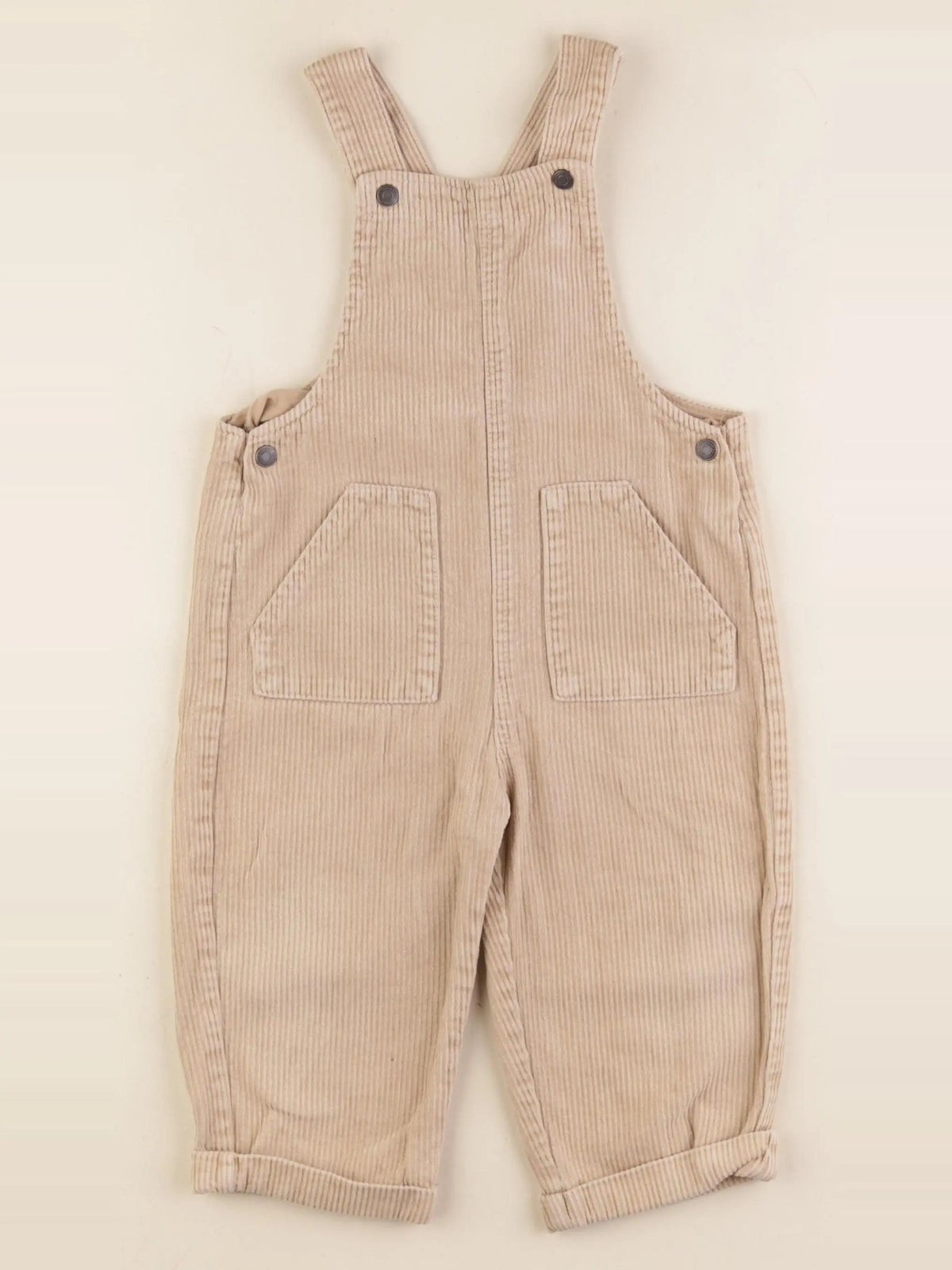 Vertbaudet - salopette beige - 24 mois