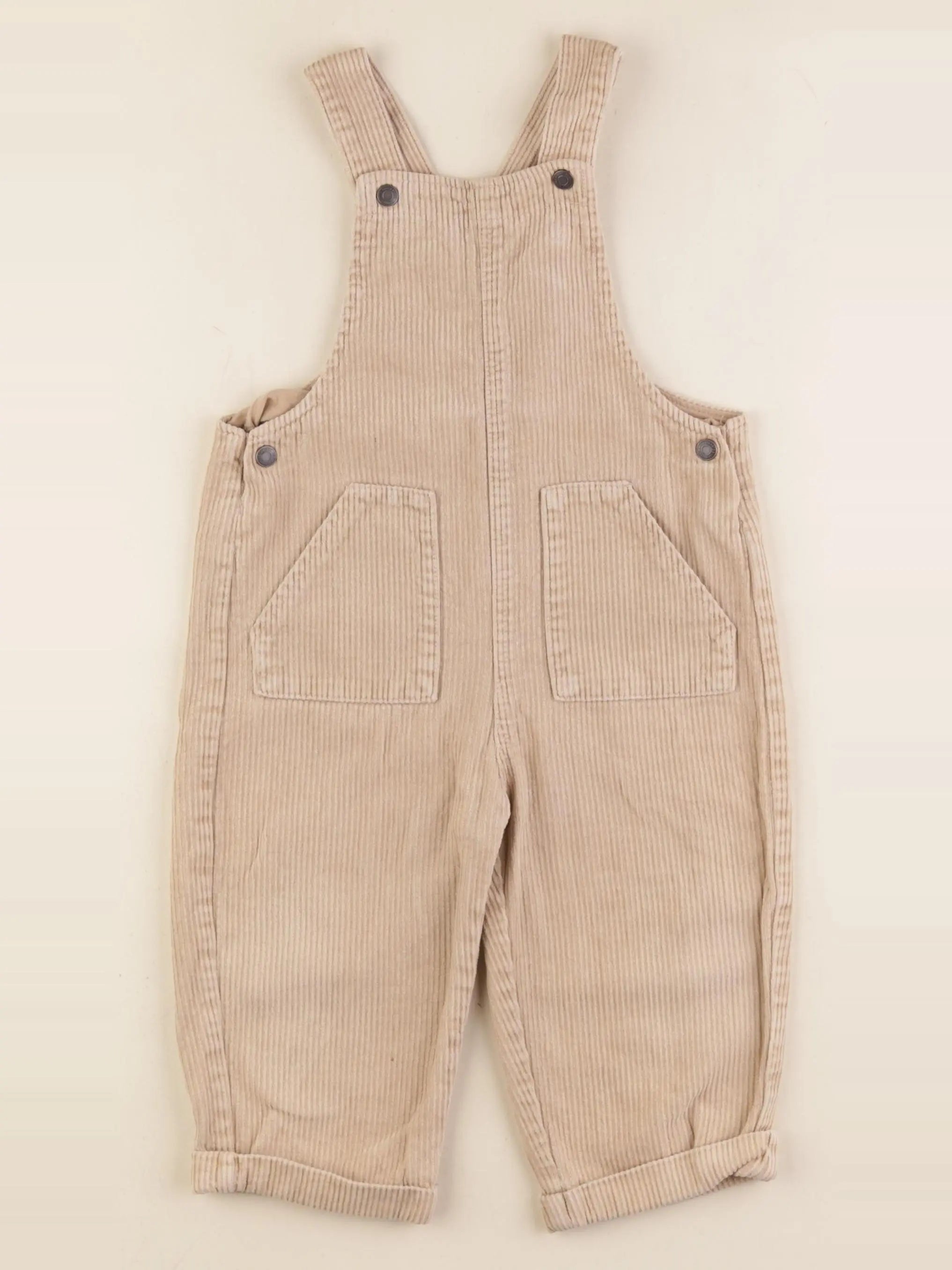 Vertbaudet - salopette beige - 24 mois