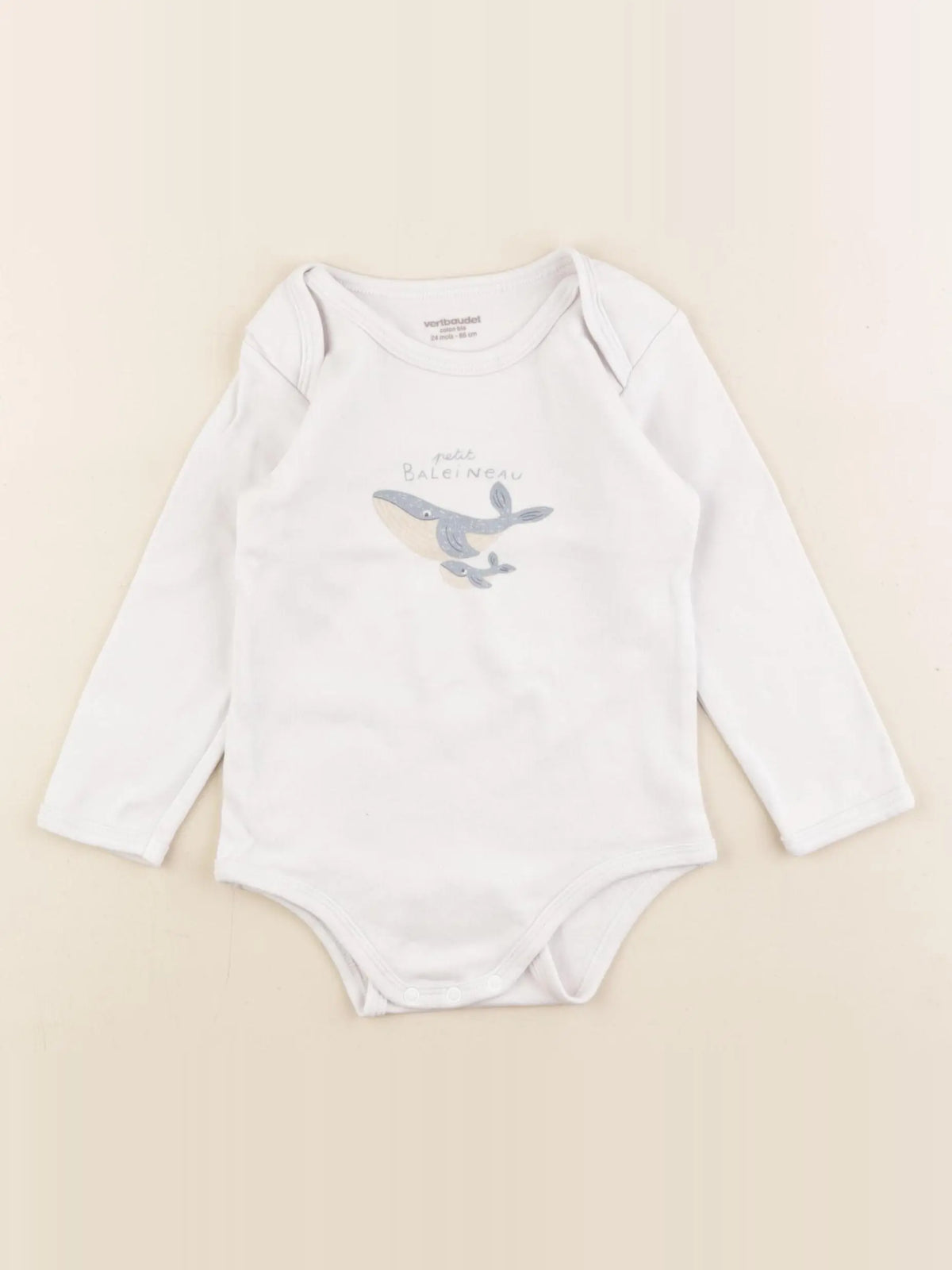 Vertbaudet - body blanc - 24 mois