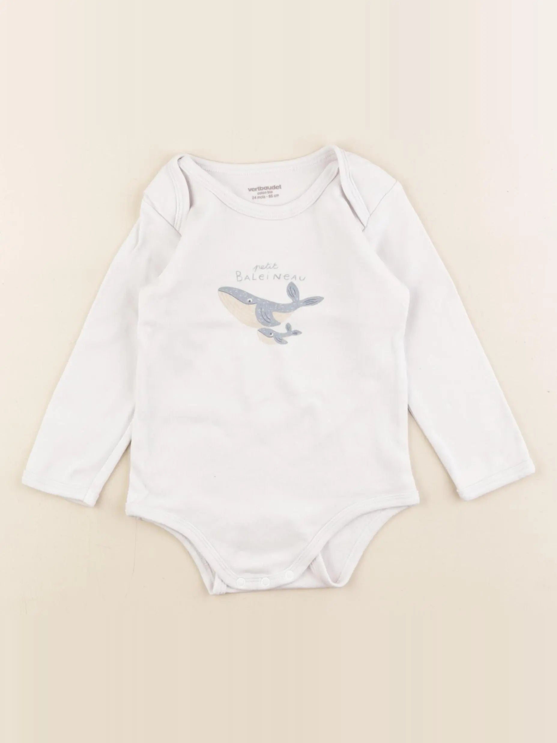 Vertbaudet - body blanc - 24 mois