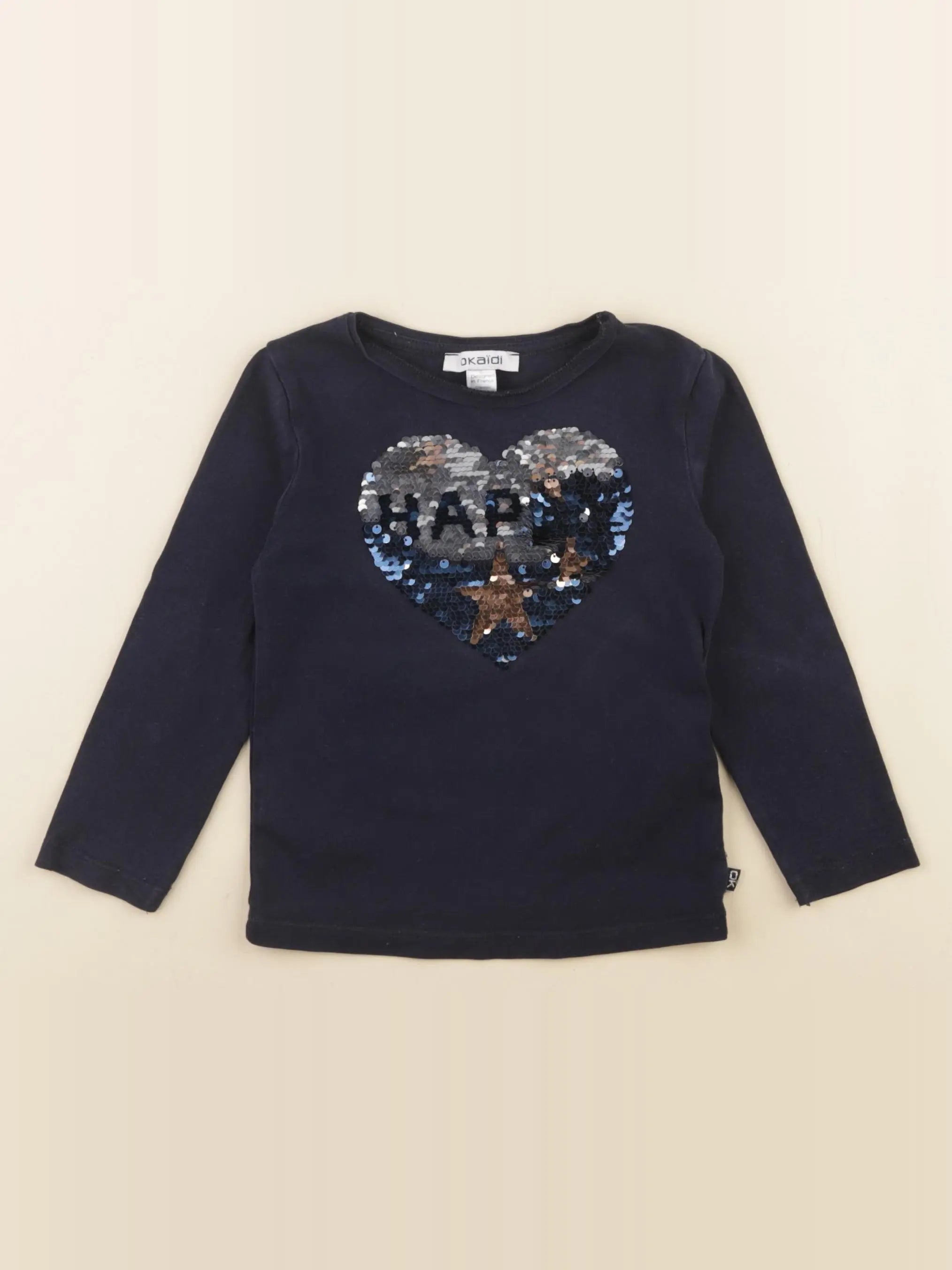 Okaidi - tee-shirt bleu - 2 ans