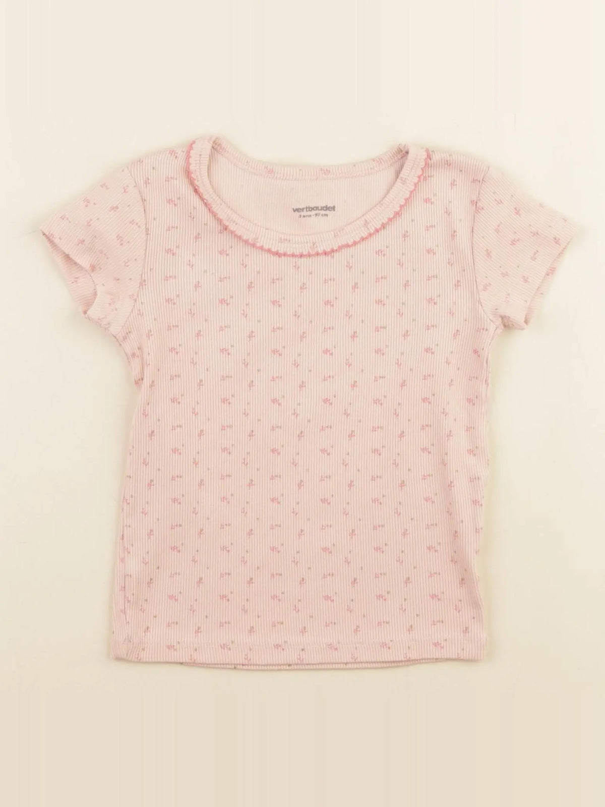Vertbaudet - tee-shirt rose - 3 ans