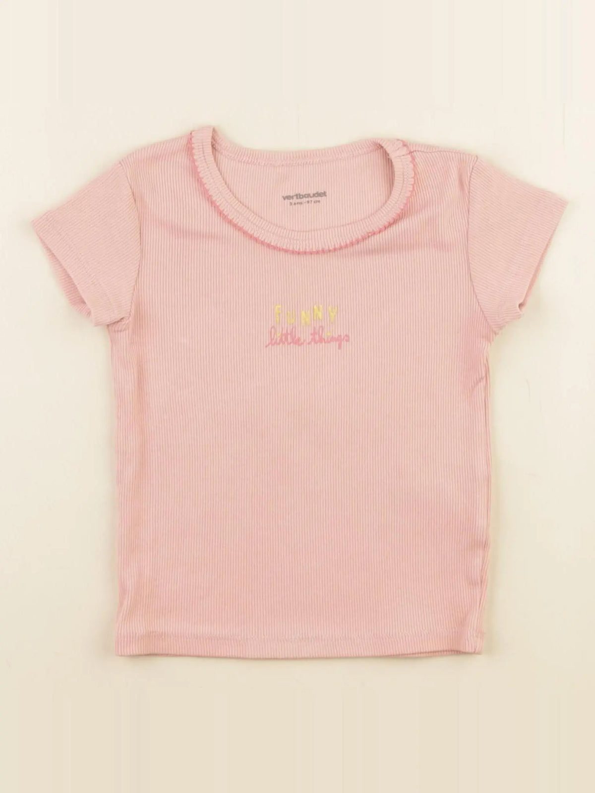 Vertbaudet - tee-shirt rose - 3 ans