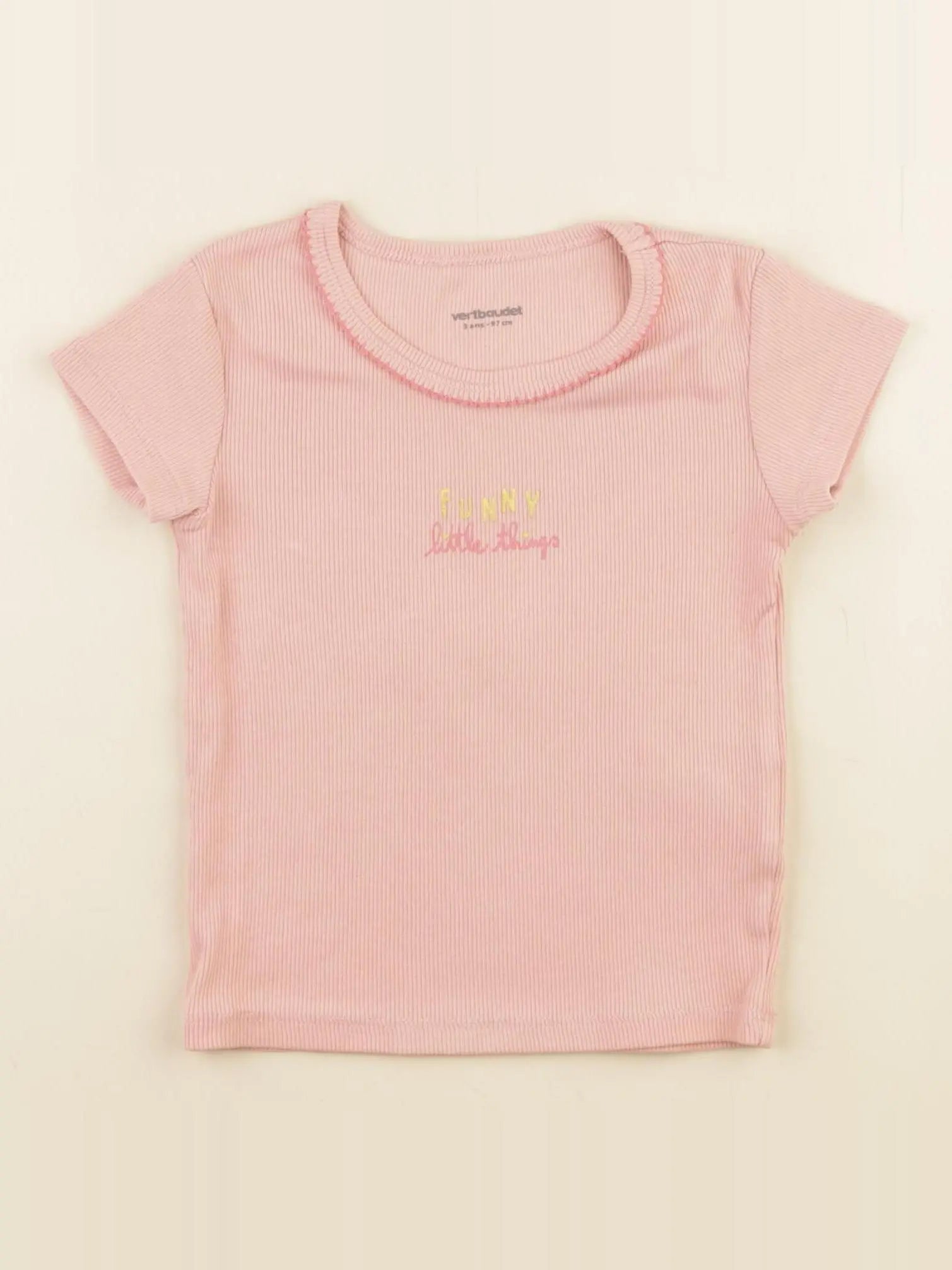 Vertbaudet - tee-shirt rose - 3 ans