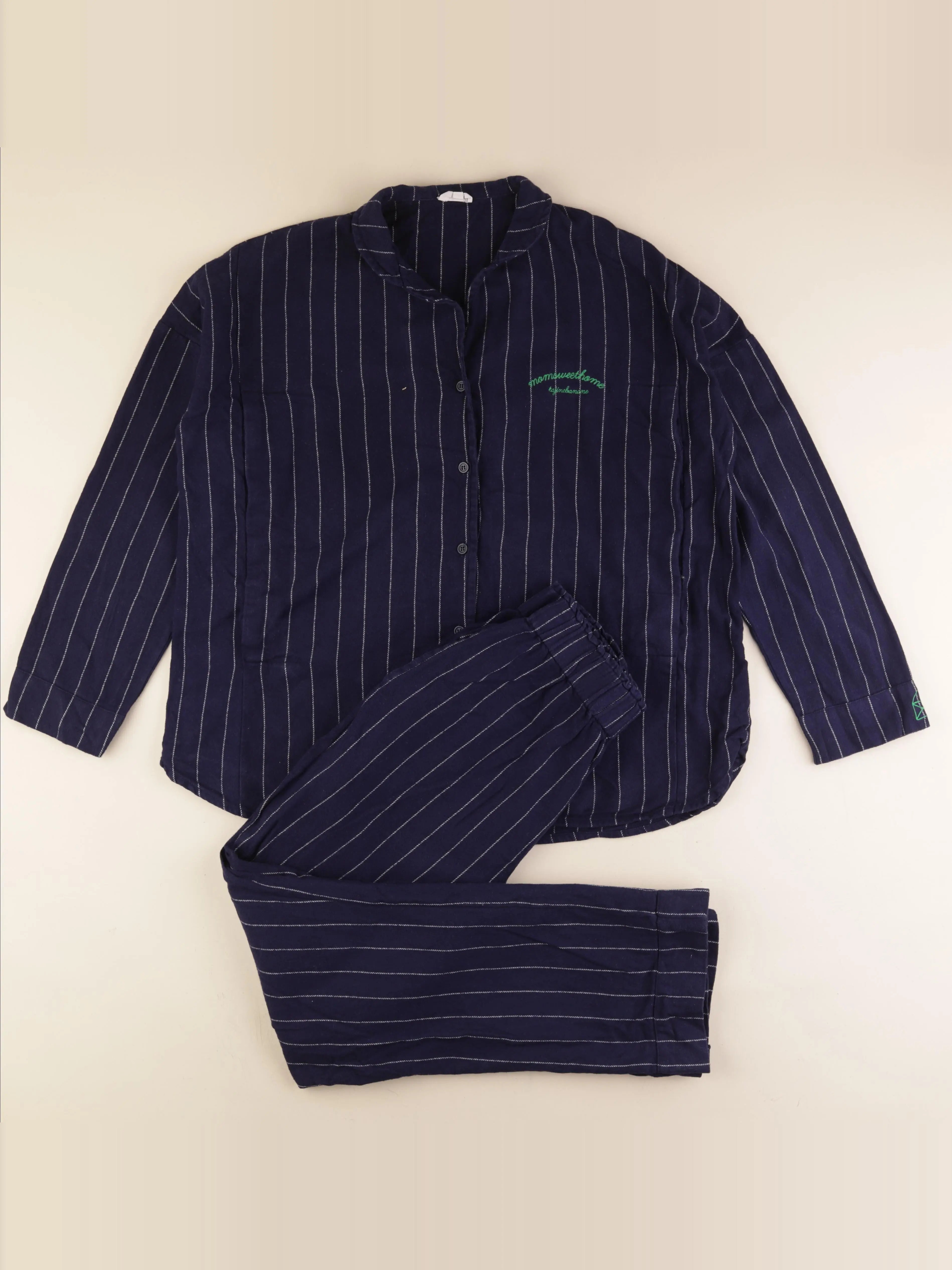 Tajine banane - pyjama grossesse coton bleu - s