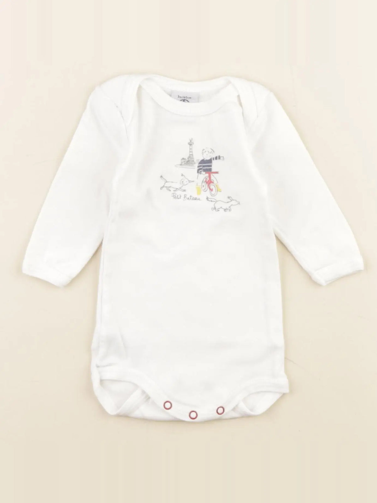Petit Bateau - body blanc - 3 mois